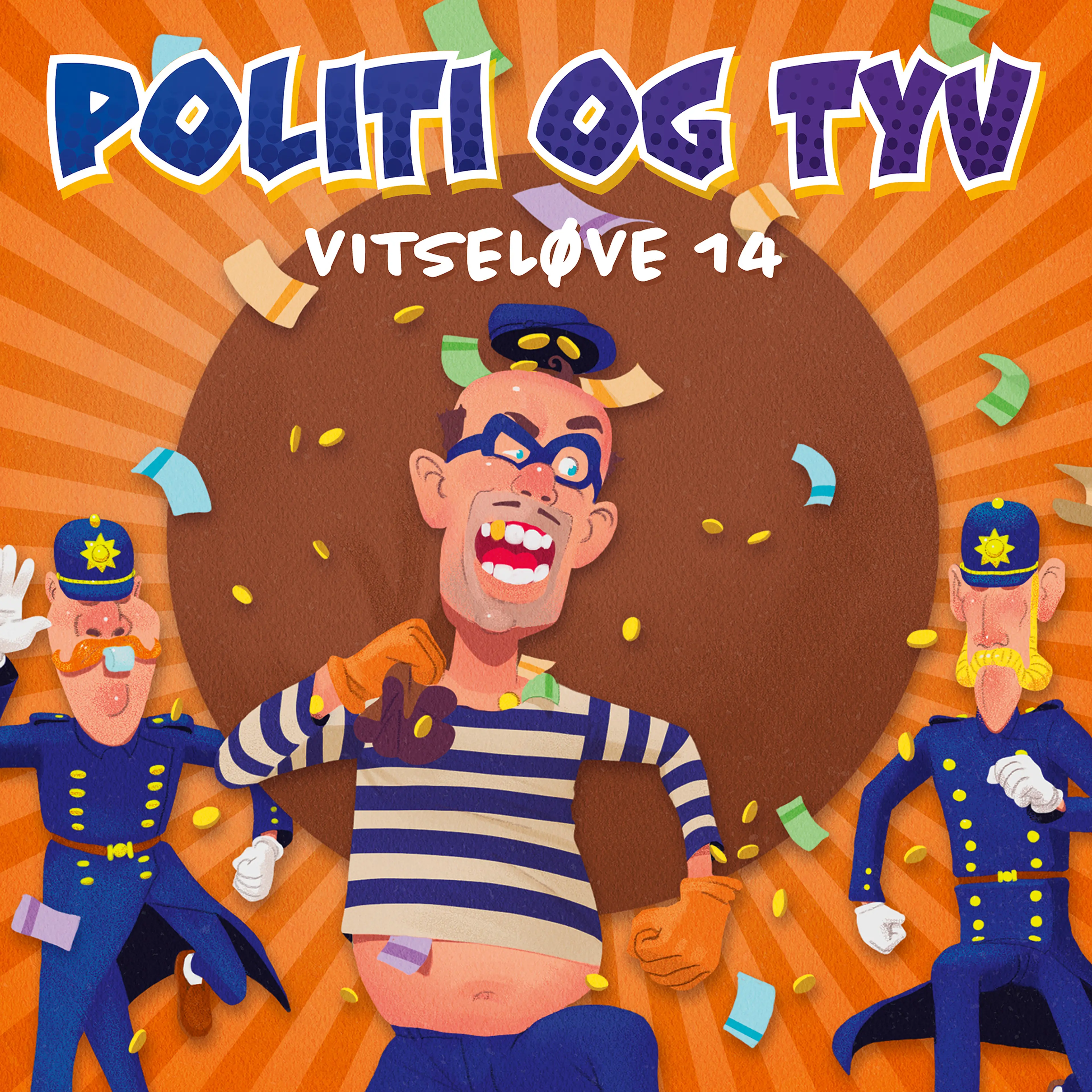 Omslag Vitseløve 14 - Politi og tyv (Lydbok)