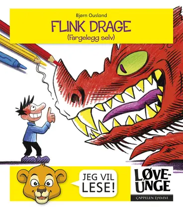 Omslag Løveunge - Flink drage (Fargeleggingsutgaven) av Bjørn Ousland (Heftet)