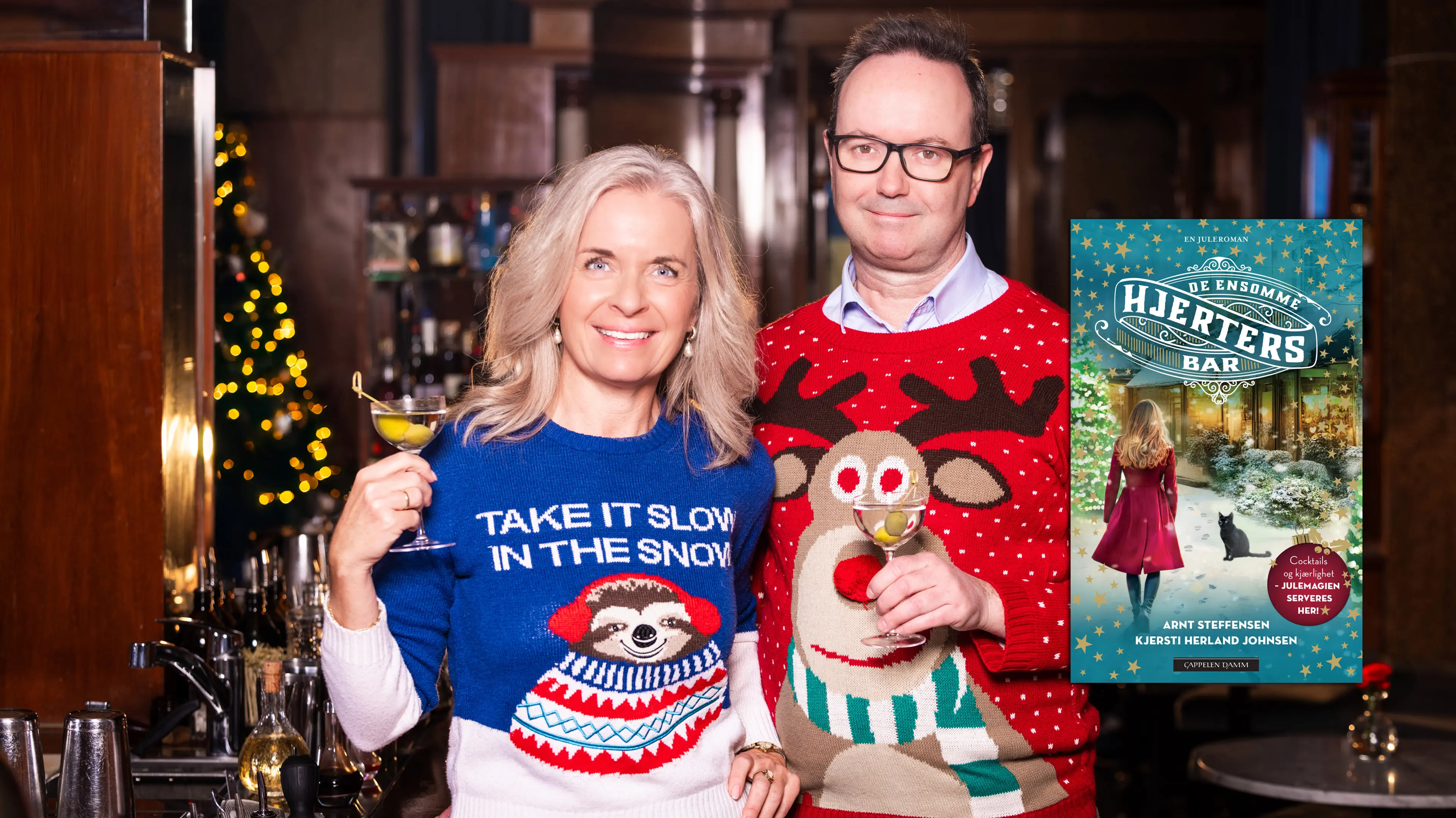 Forfatterne av «De ensomme hjerters bar», Kjersti Herland Johnsen Arnt Steffensen.