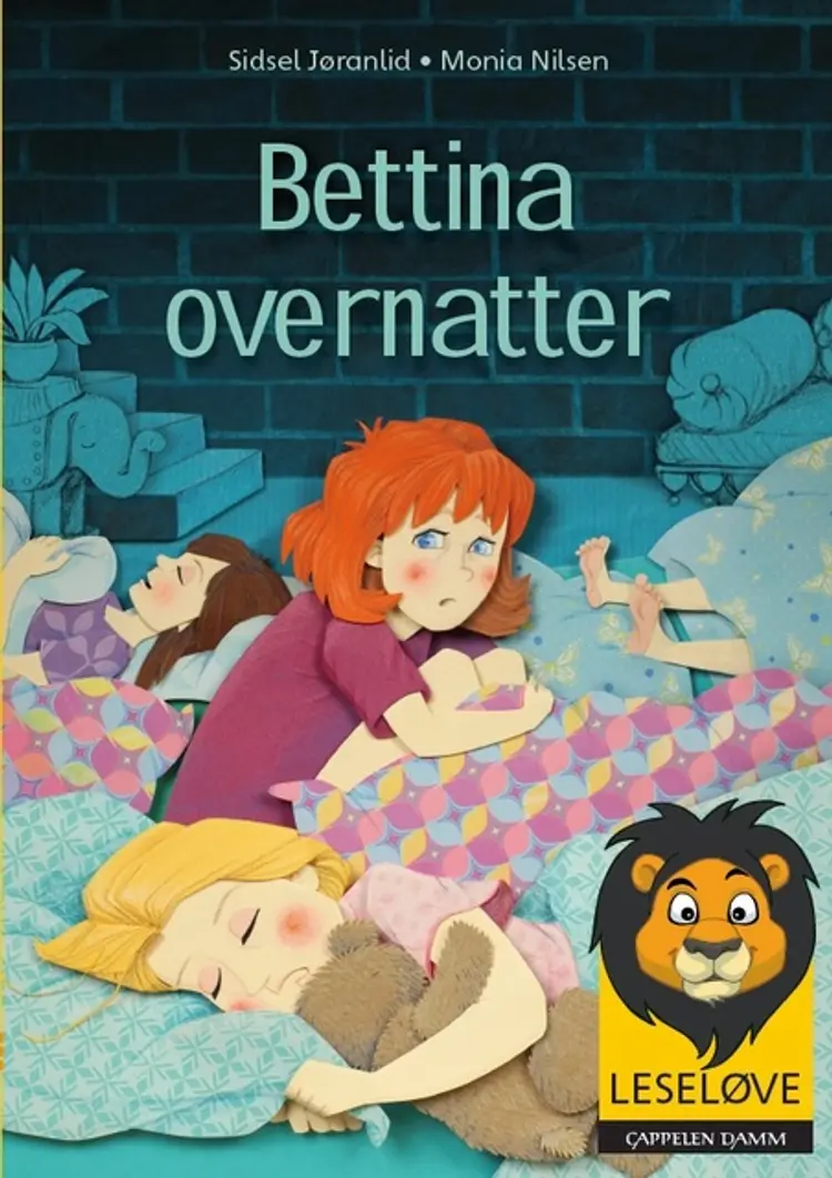 Omslag Leseløve - Bettina overnatter av Sidsel Jøranlid (Innbundet)