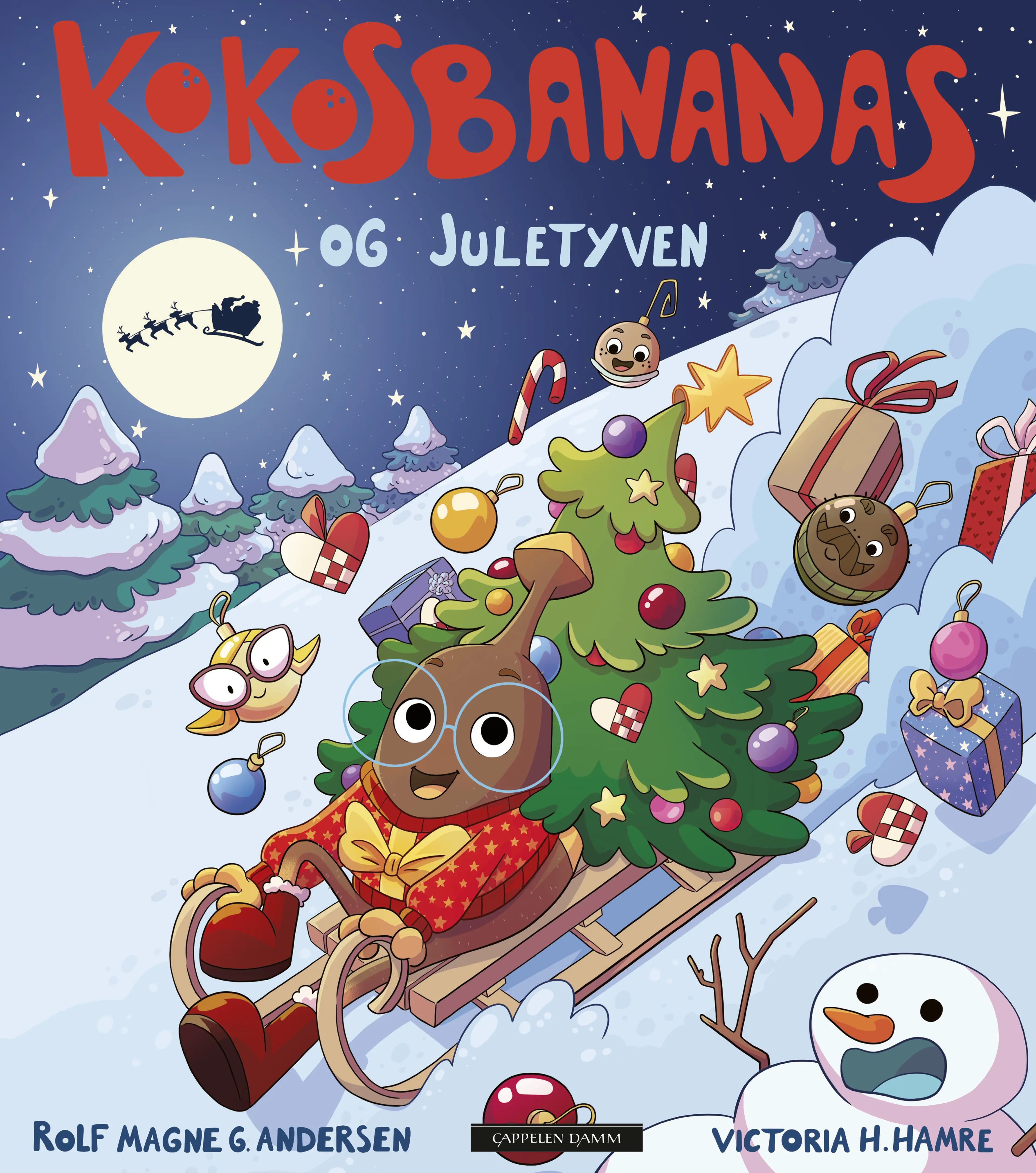 Omslag Kokosbananas og juletyven av Rolf Magne G. Andersen og Victoria H. Hamre (Ebok)