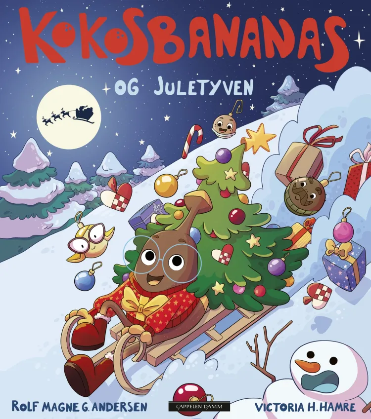 Omslag Kokosbananas og juletyven av Rolf Magne G. Andersen og Victoria H. Hamre (Ebok)