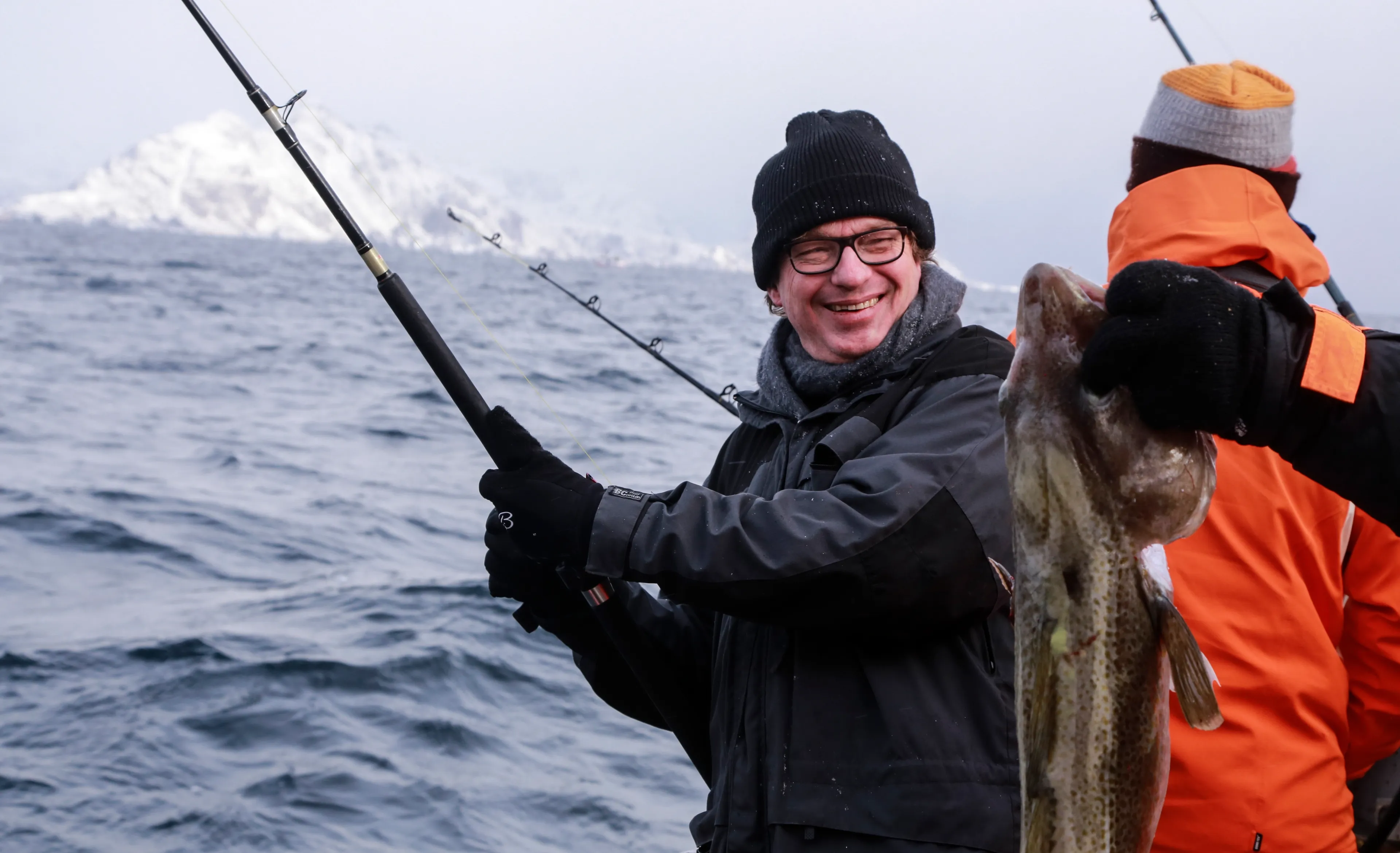 Ole Mathismoen på fiskebåt