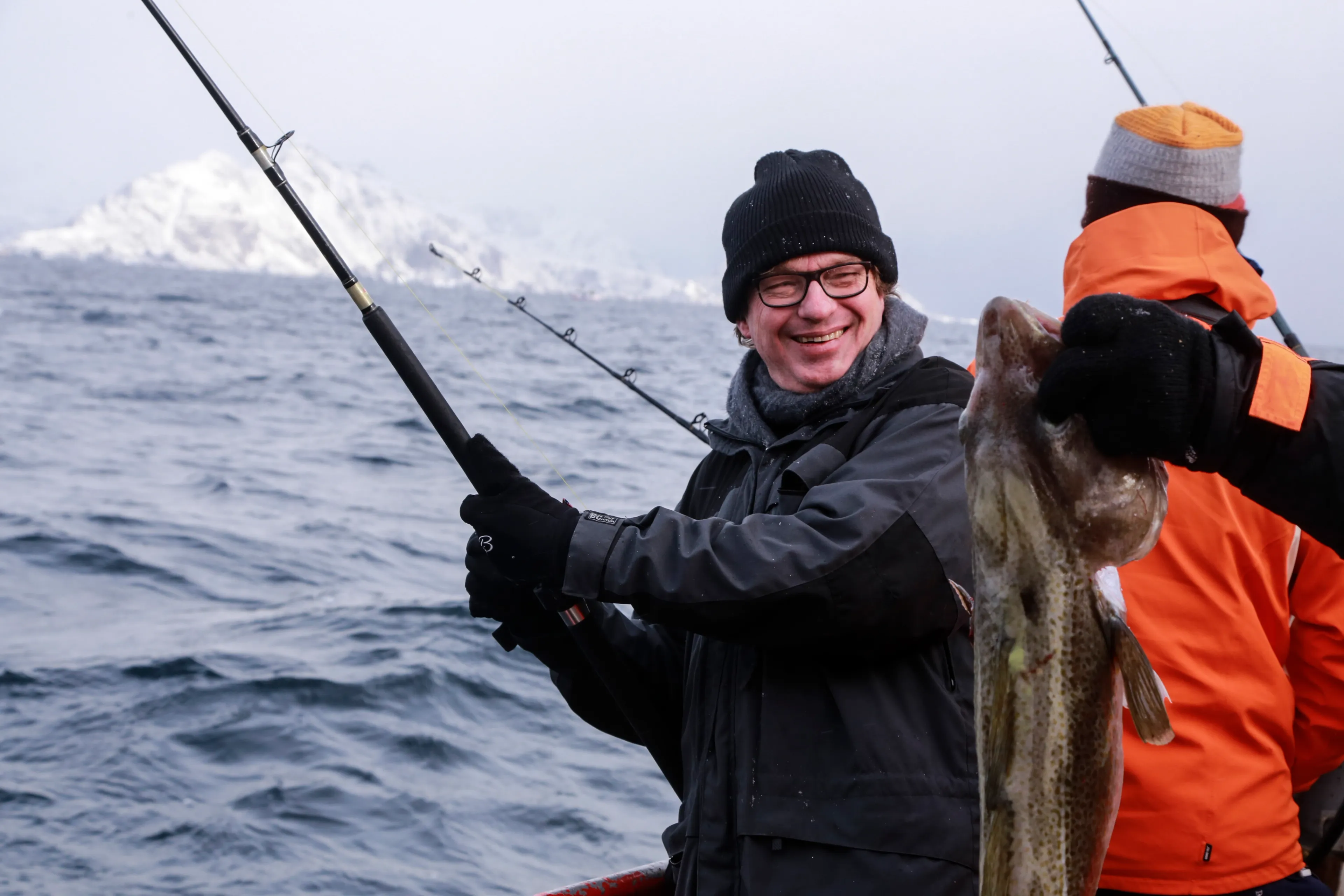Ole Mathismoen på fiskebåt