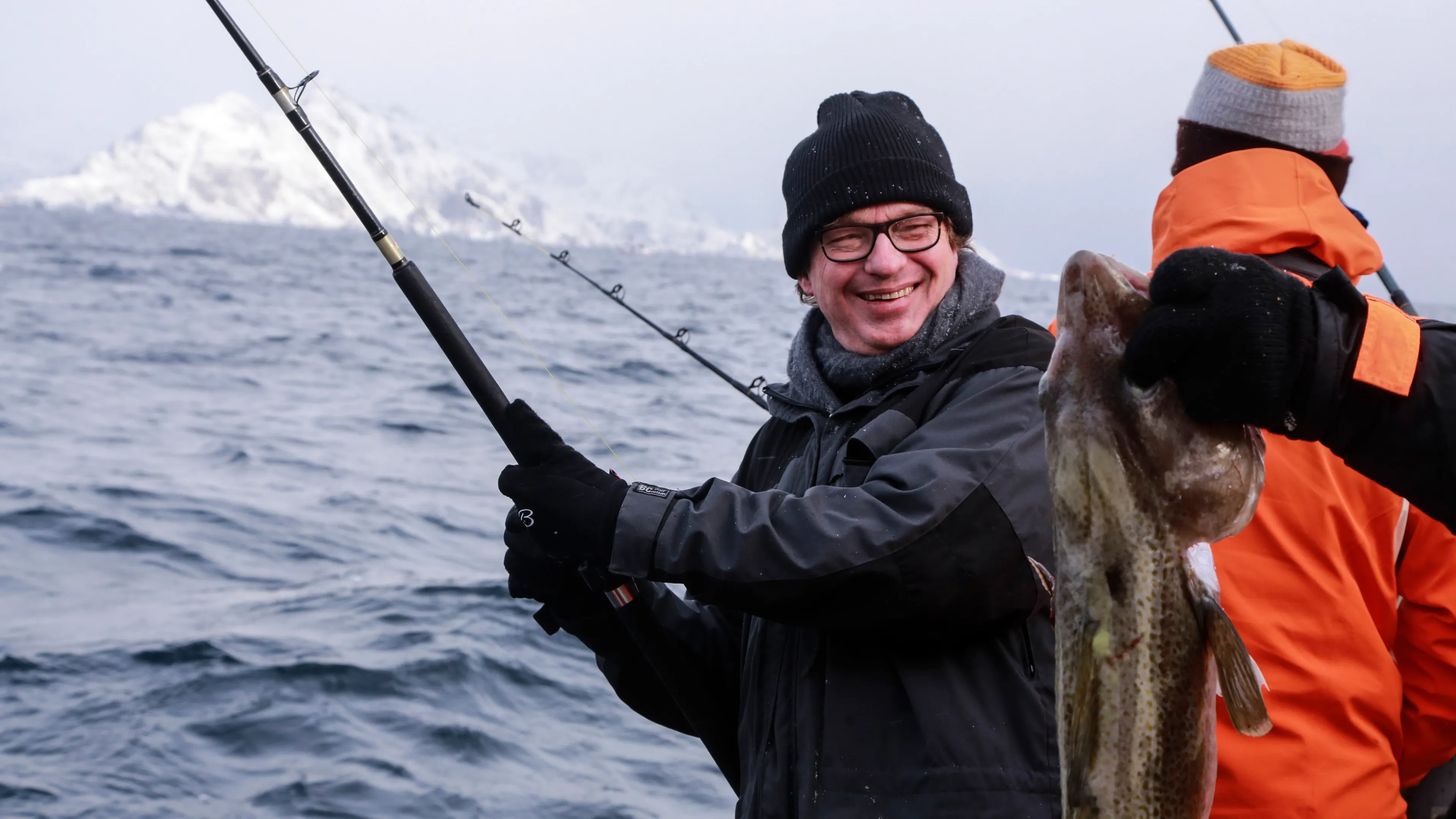 Ole Mathismoen på fiskebåt