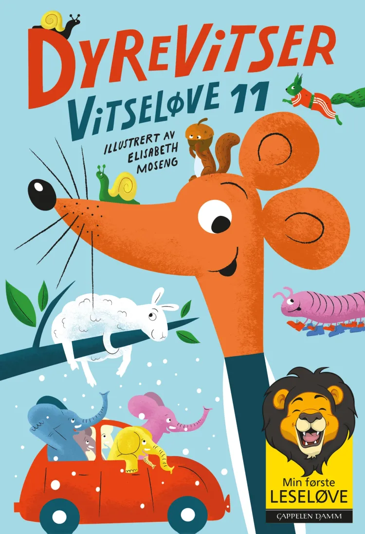 Omslag Min første leseløve - Vitseløve 11 Dyrevitser (Innbundet)
