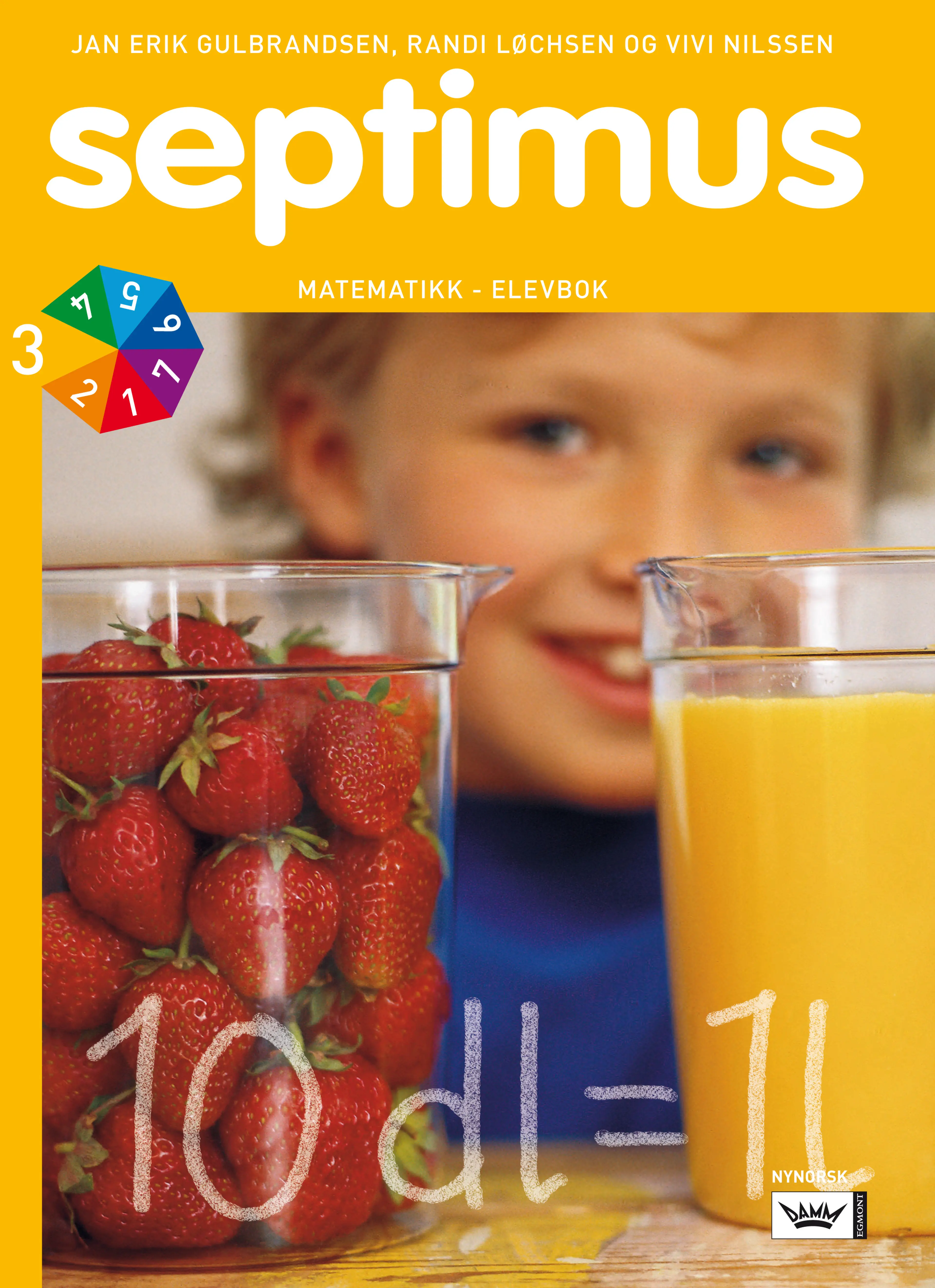 Omslag Septimus 3 elevok bm av Jan Erik Gulbrandsen, Randi Løchsen og Vivi Nilssen (Heftet)