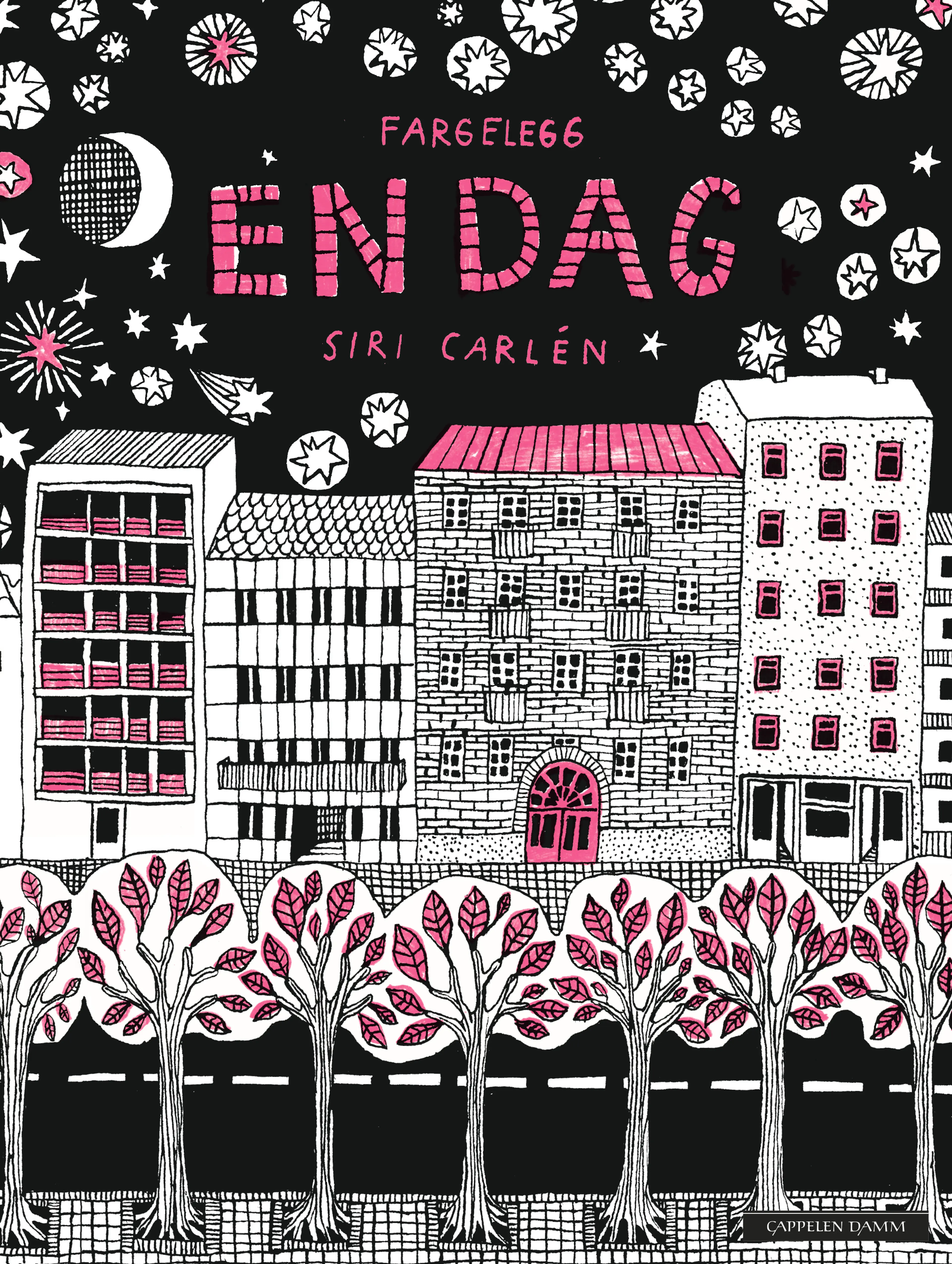 Omslag Fargelegg en dag (Innbundet)