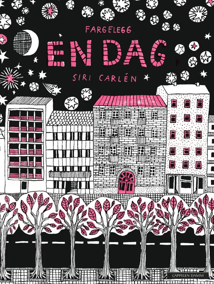 Omslag Fargelegg en dag (Innbundet)
