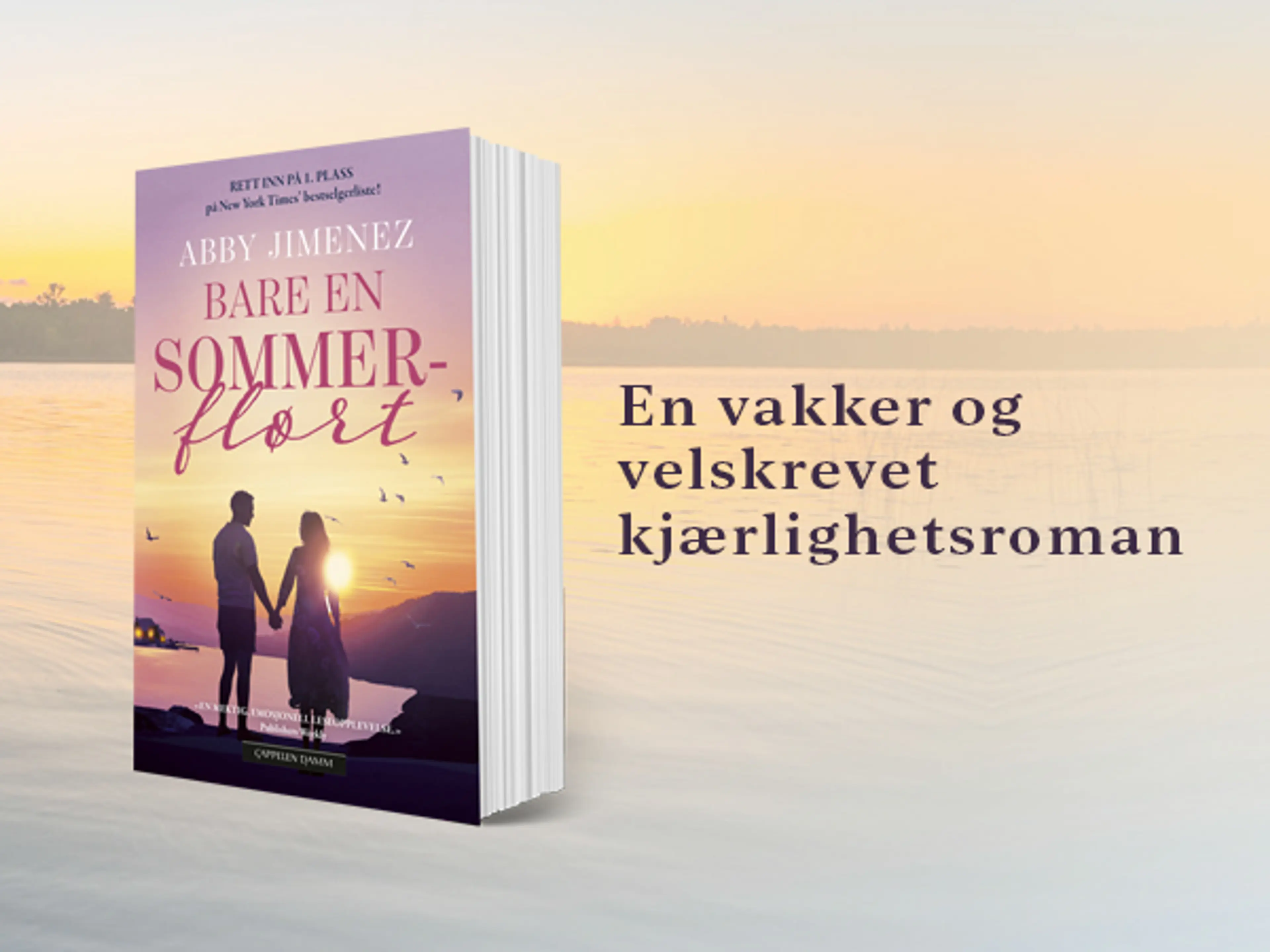 Boken Bare en sommerflørt på en bakgrunn med en robåt på en innsjø