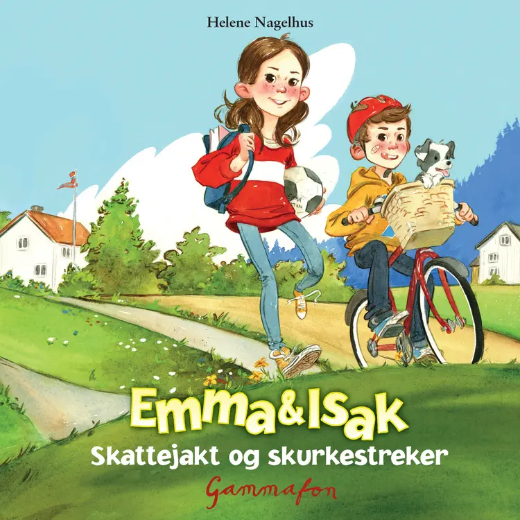 Omslag Emma og Isak - Skattejakt og skurkestreker av Helene Nagelhus (Lydbok)