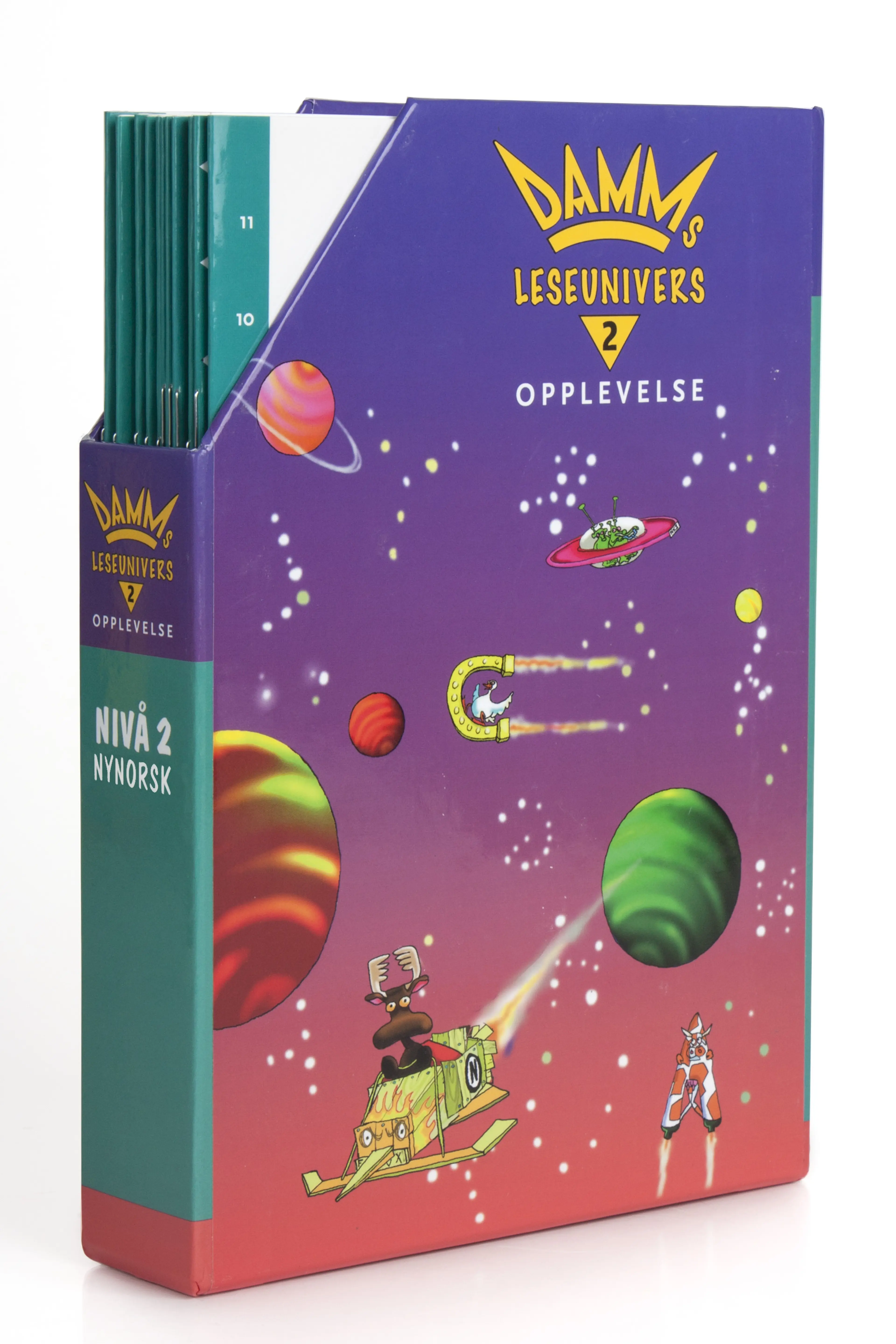 Omslag Damms leseunivers 2 Opplevelse Nivå 2 av Malin Wedsberg (Eske)