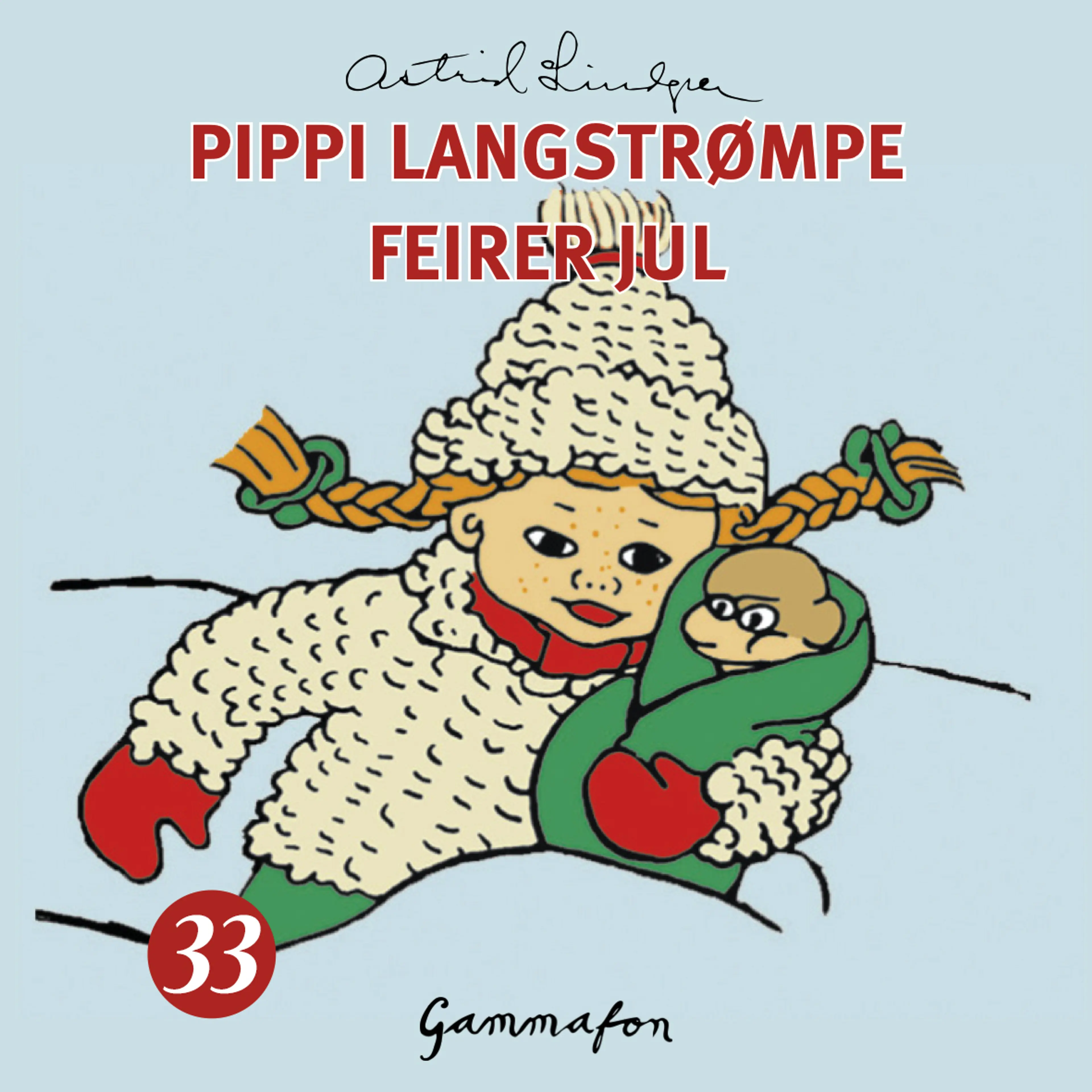 Omslag Pippi Langstrømpe feirer jul av Astrid Lindgren (Lydbok)
