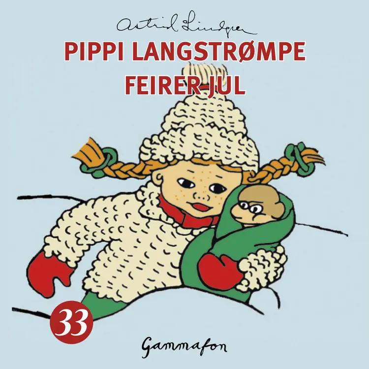 Omslag Pippi Langstrømpe feirer jul av Astrid Lindgren (Lydbok)