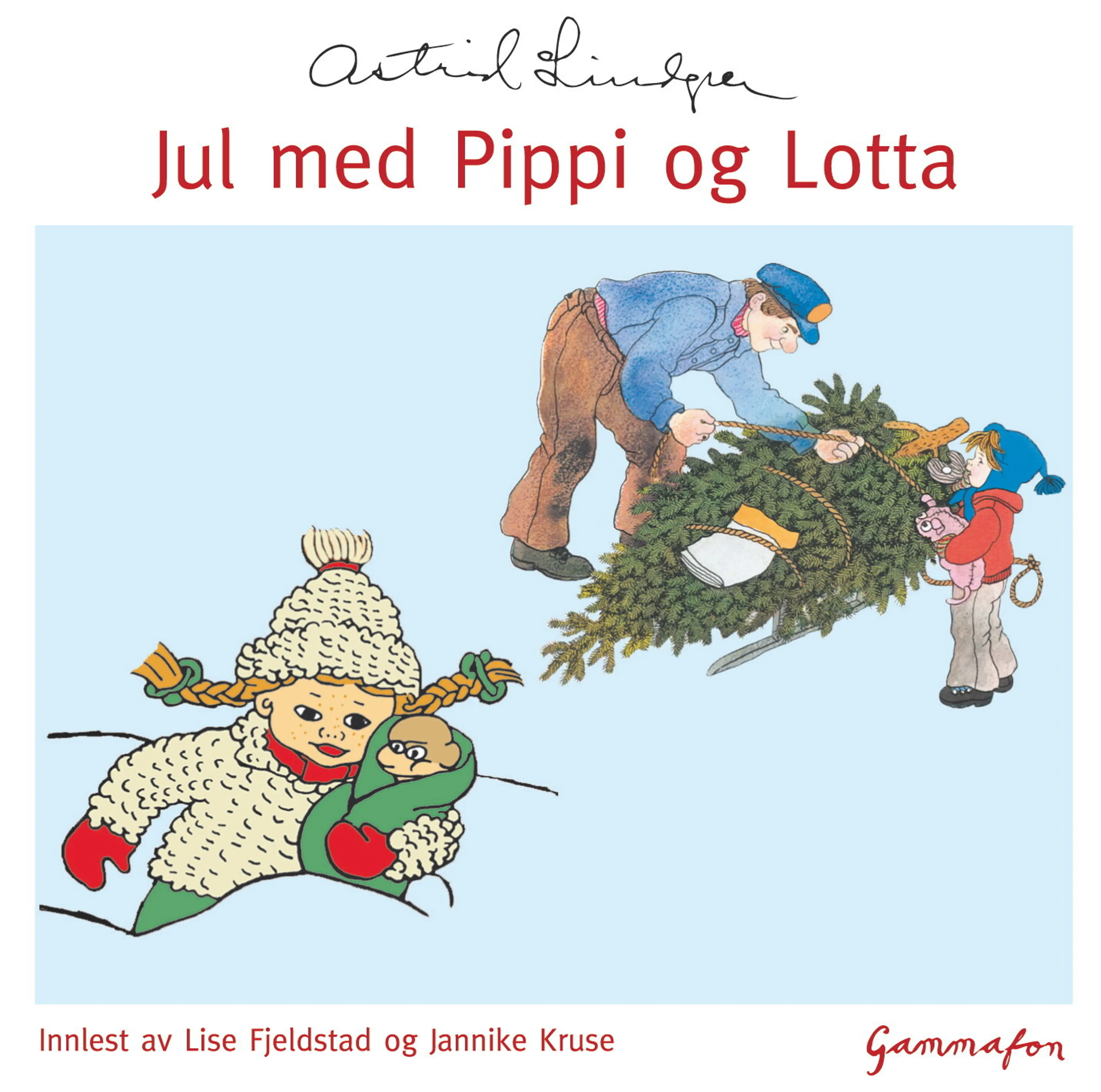 Omslag Jul med Pippi og Lotta av Astrid Lindgren (Lydbok)