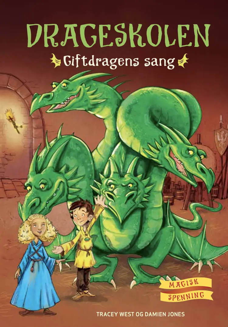 Omslag Drageskolen 5: Giftdragens sang av Tracey West (Innbundet)
