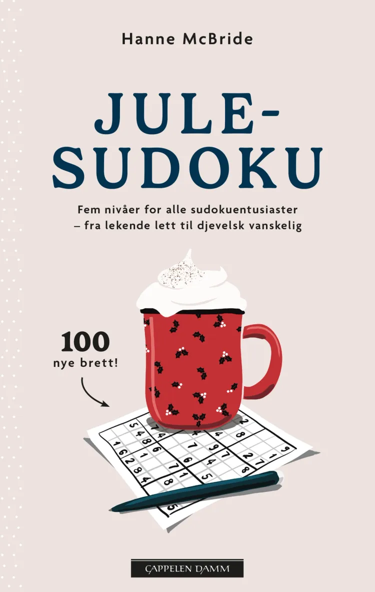 Omslag Julesudoku 2025 av Hanne McBride (Heftet)