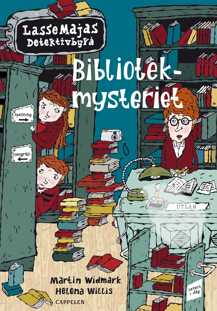 Omslag LasseMaja - Bibliotekmysteriet av Martin Widmark (Innbundet)