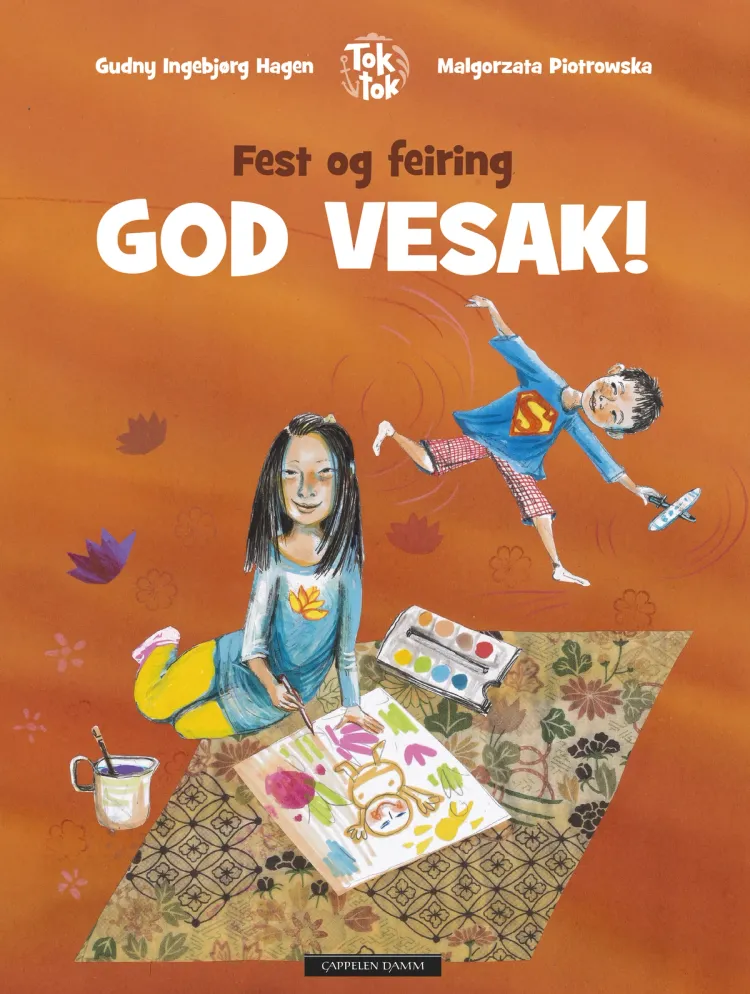 Omslag Fest og feiring God vesak! av Gudny Ingebjørg Hagen og Malgorzata Piotrowska (Innbundet)