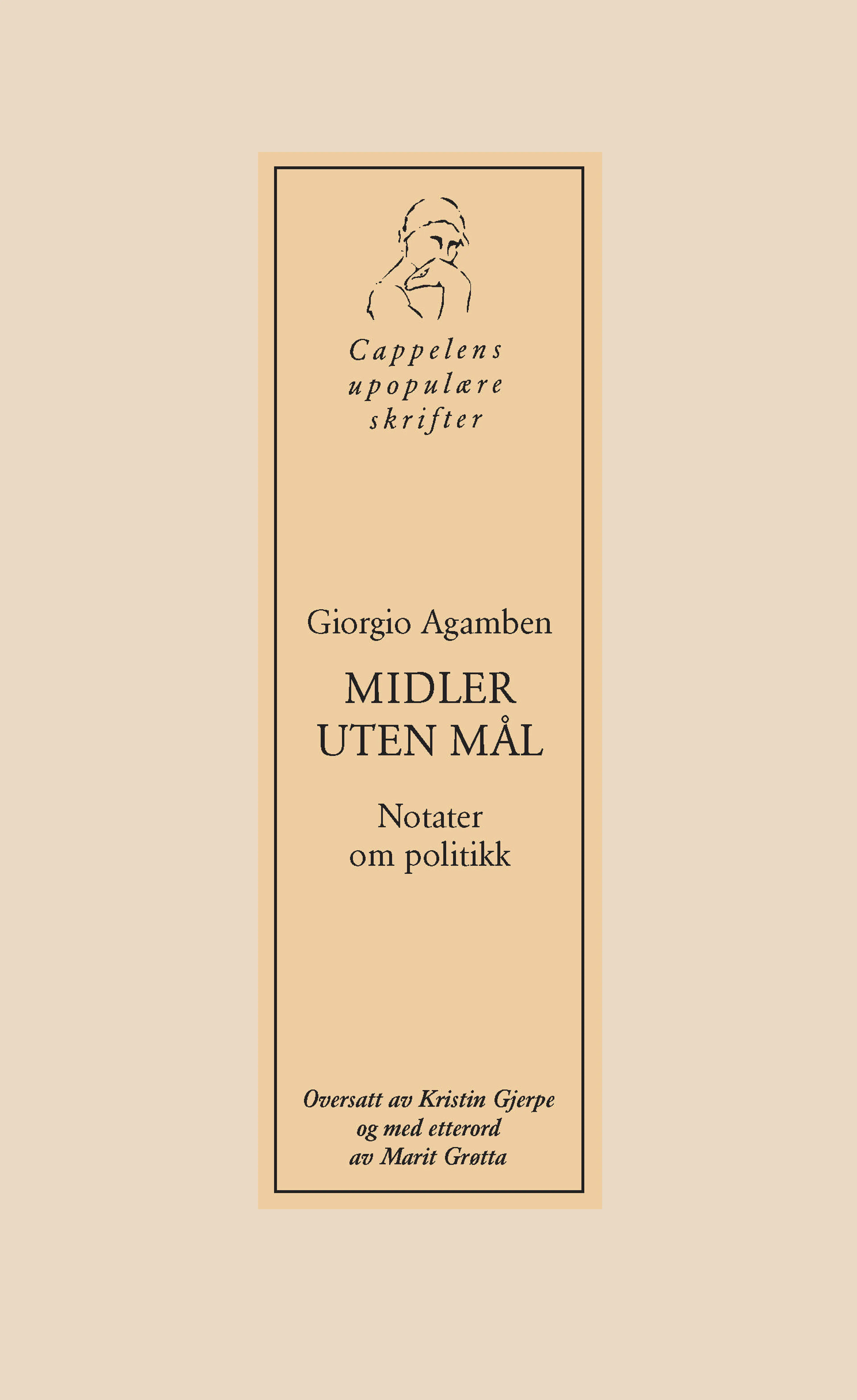 Omslag Midler uten mål av Giorgio Agamben (Heftet)