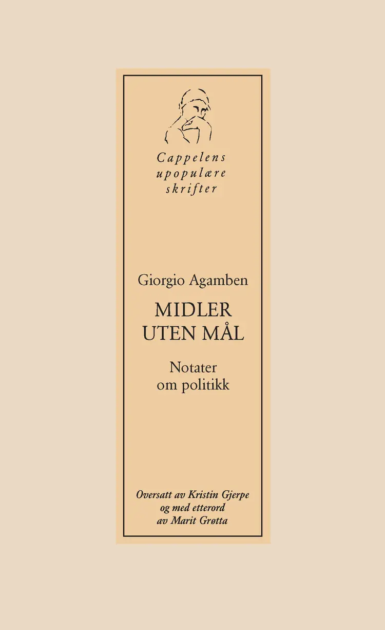 Omslag Midler uten mål av Giorgio Agamben (Heftet)