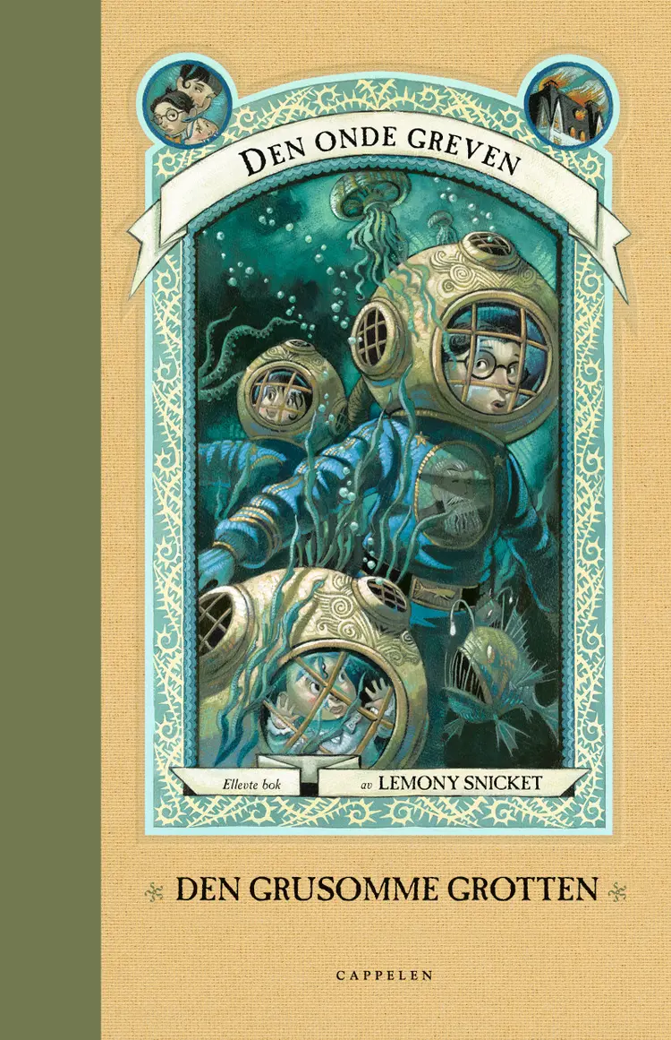 Omslag Den grusomme grotten av Lemony Snicket (Innbundet)
