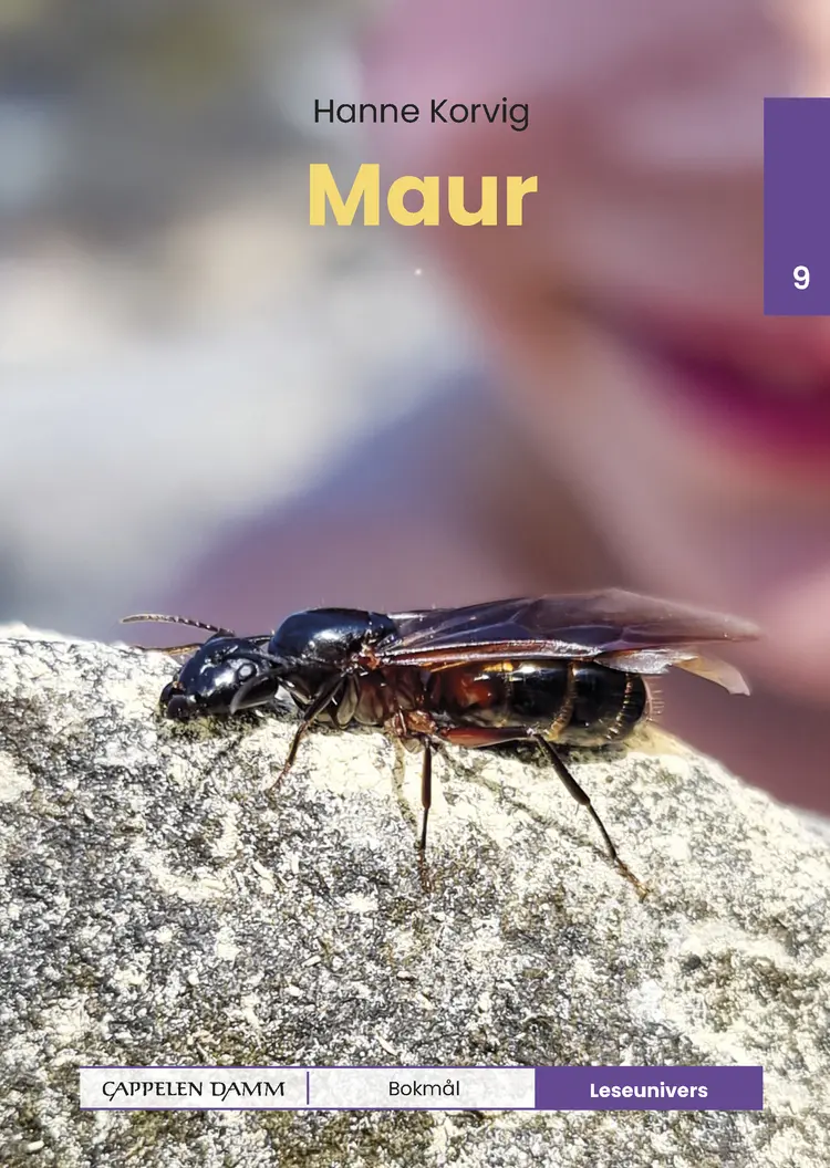 Omslag Leseunivers 9: Maur av Hanne Korvig (Innbundet)