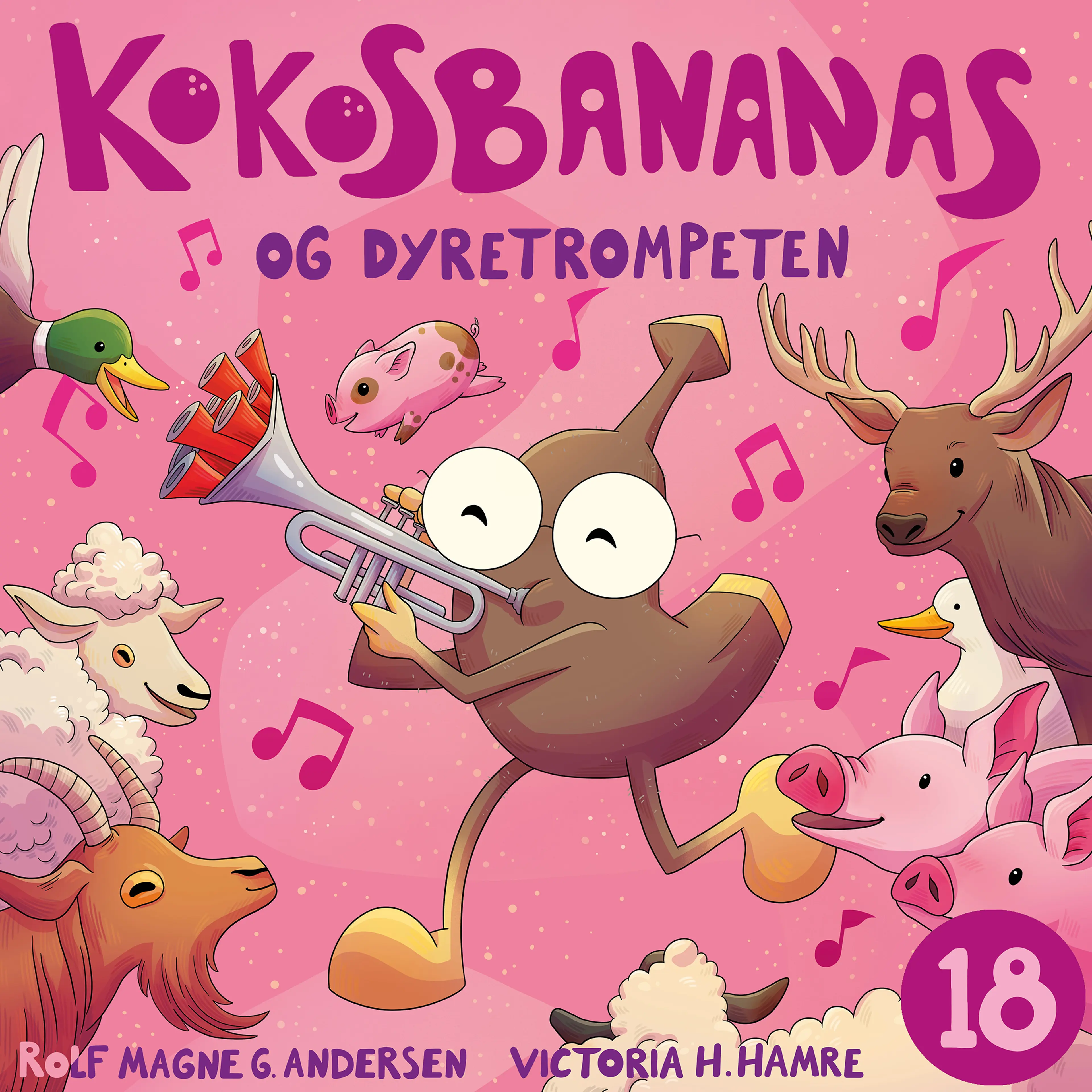 Omslag Kokosbananas og dyretrompeten av Rolf Magne G. Andersen (Lydbok)