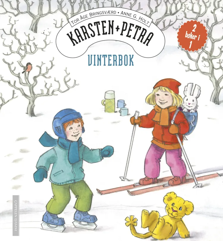 Omslag Karsten og Petra vinterbok av Tor Åge Bringsværd (Innbundet)