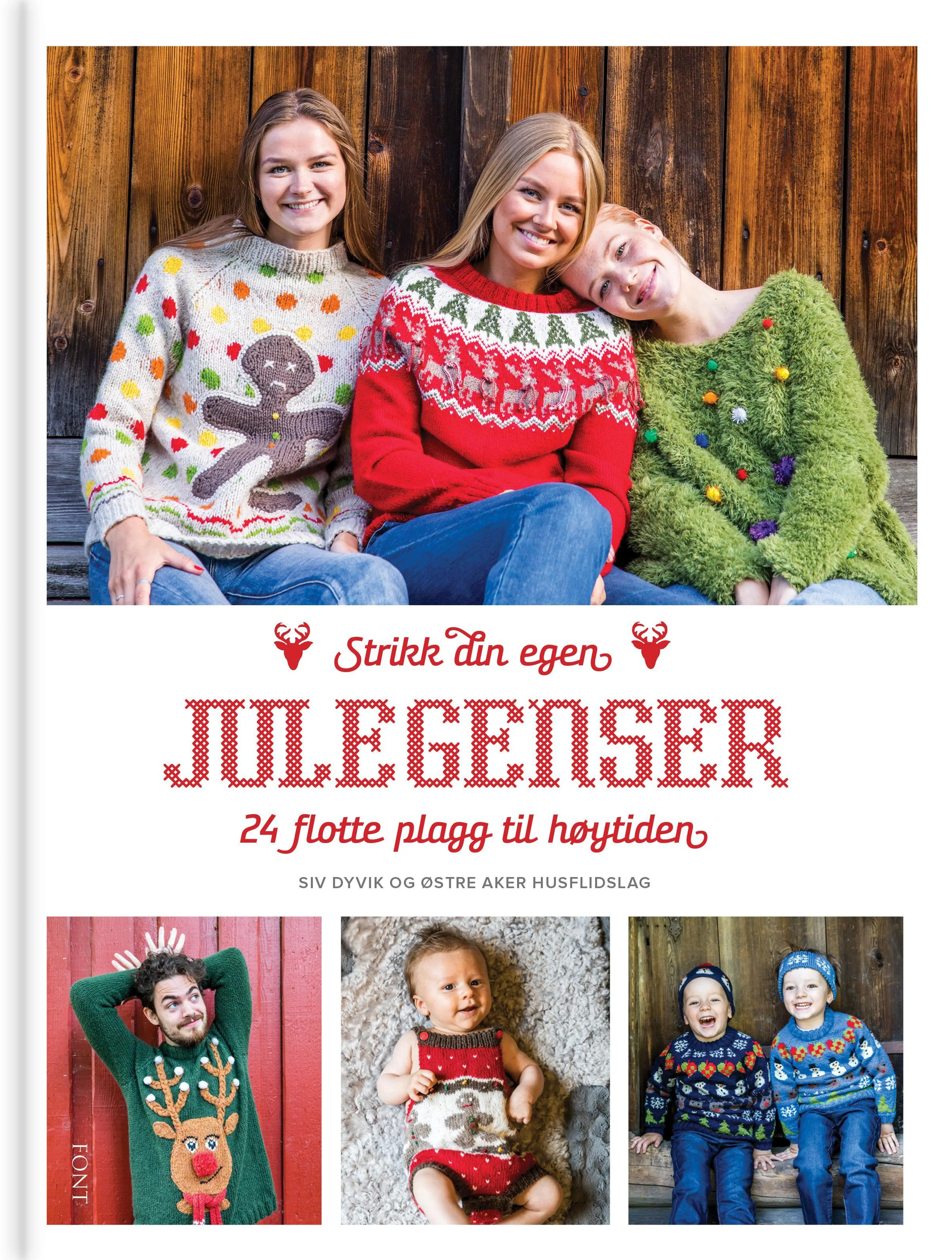Omslag Strikk din egen julegenser av Siv Dyvik (Innbundet)