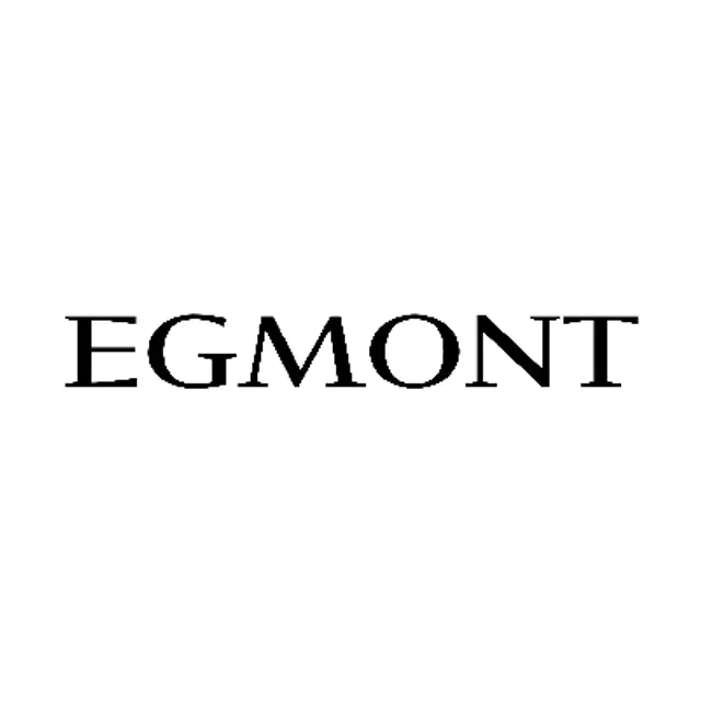 Sort Egmont-logo på hvit bakgrunn