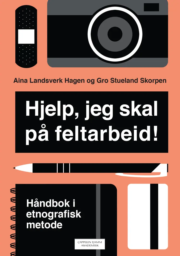 Omslag Hjelp,  jeg skal på feltarbeid! av Aina Landsverk Hagen og Gro Stueland Skorpen (Heftet)