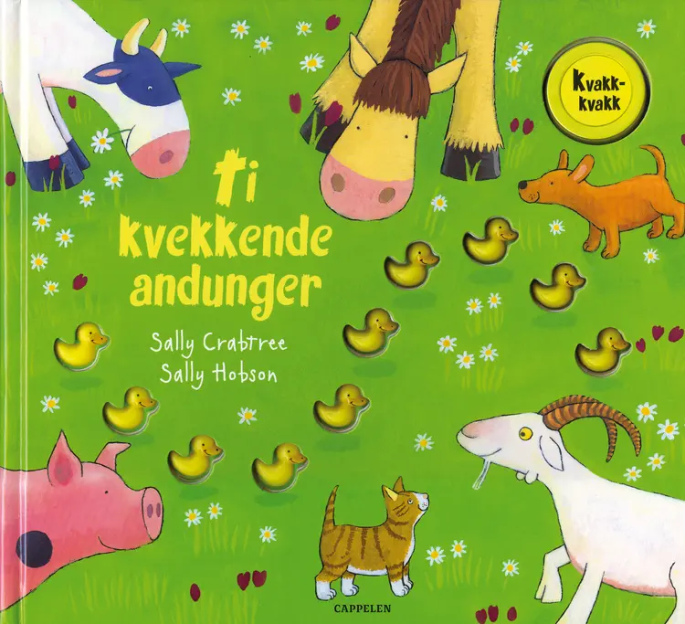 Omslag Ti kvekkende andunger av Sally Crabtree/Sally Hobson (Innbundet)