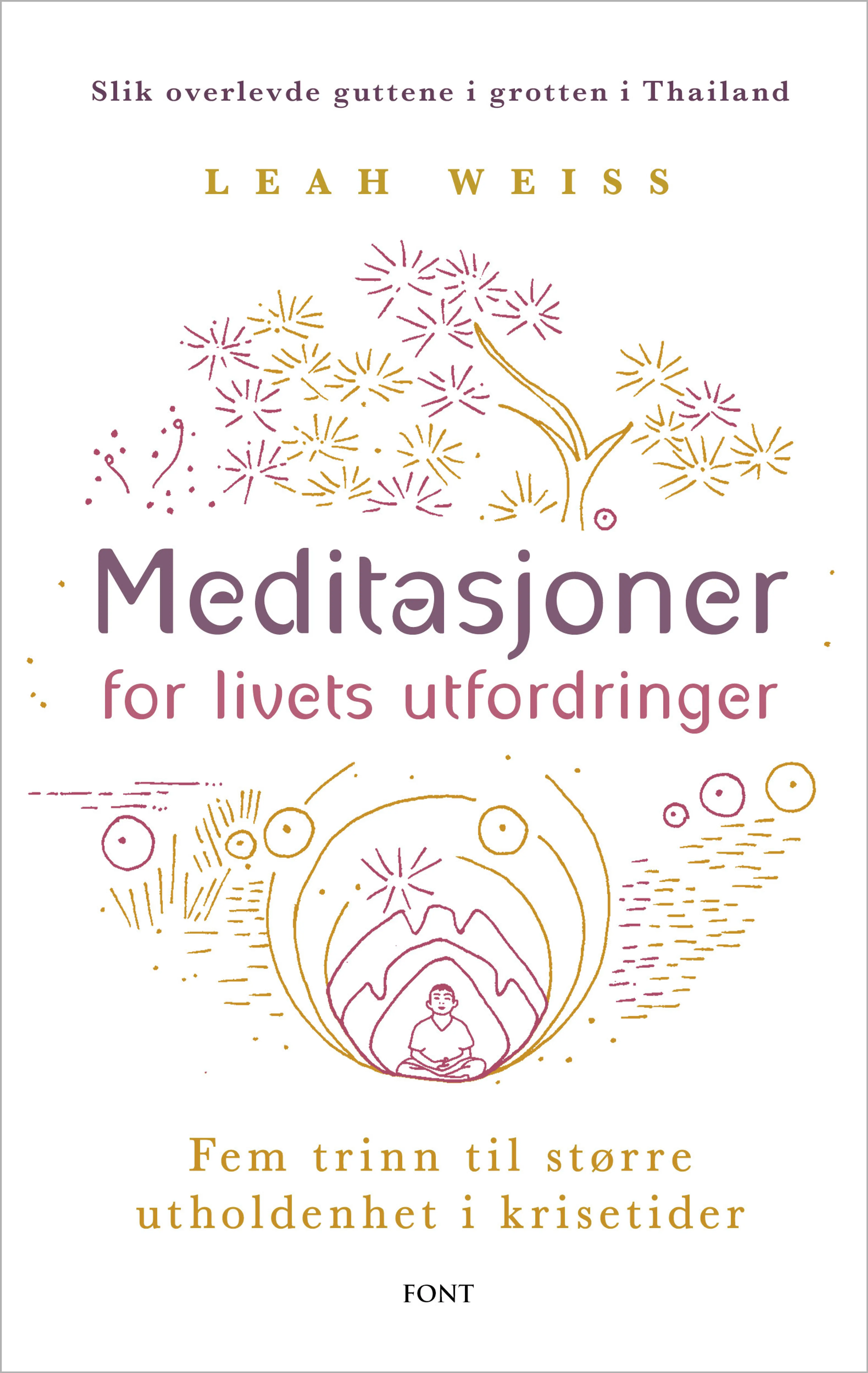 Omslag Meditasjoner for livets utfordringer av Leah Weiss (Innbundet)