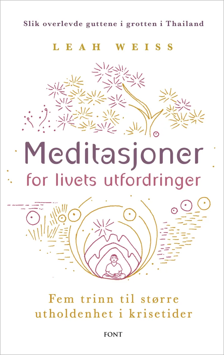 Omslag Meditasjoner for livets utfordringer av Leah Weiss (Ebok)
