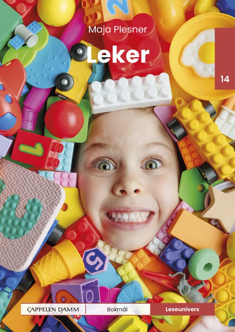 Omslag Leseunivers 14: Leker av Maja Plesner (Innbundet)