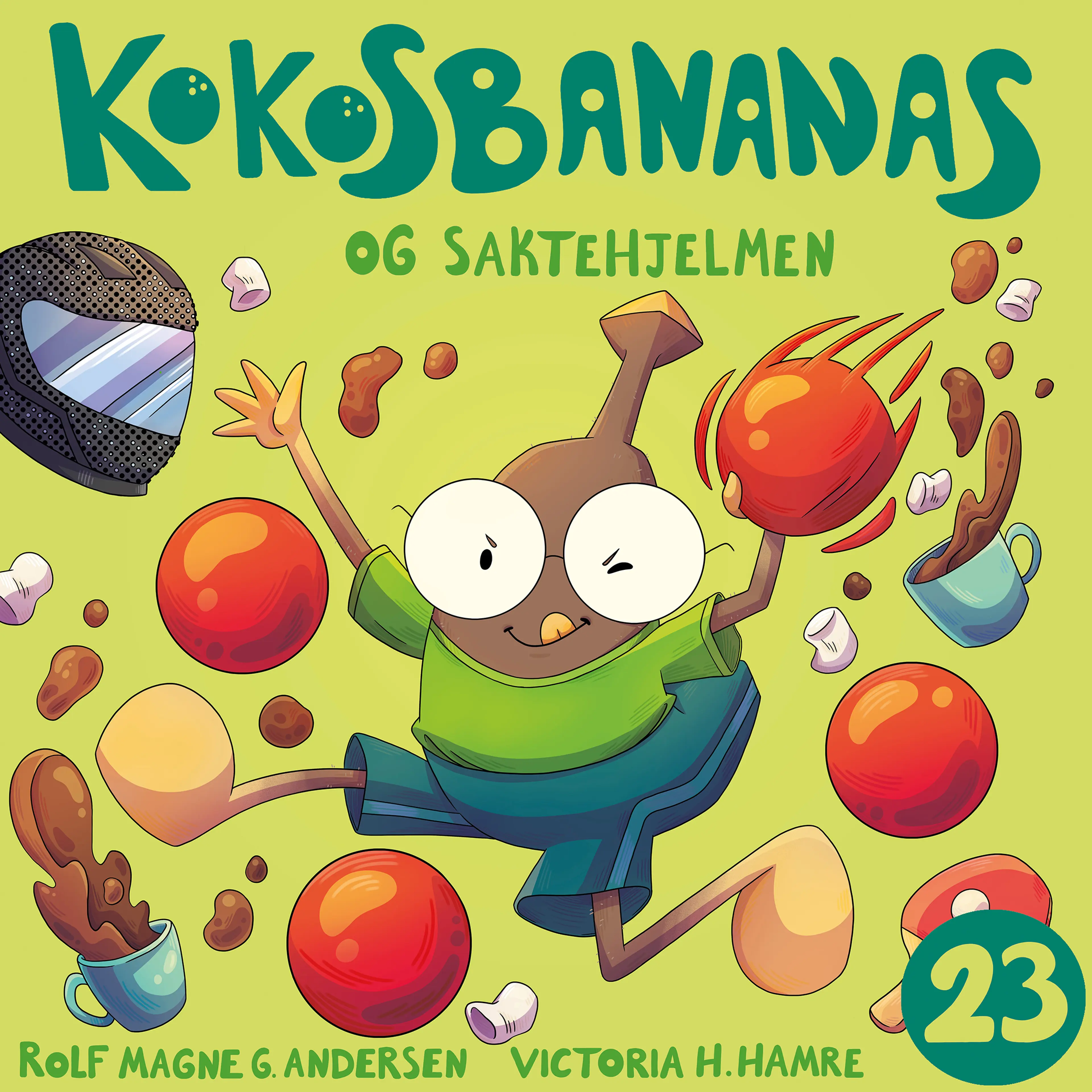 Omslag Kokosbananas og saktehjelmen av Rolf Magne G. Andersen (Lydbok)