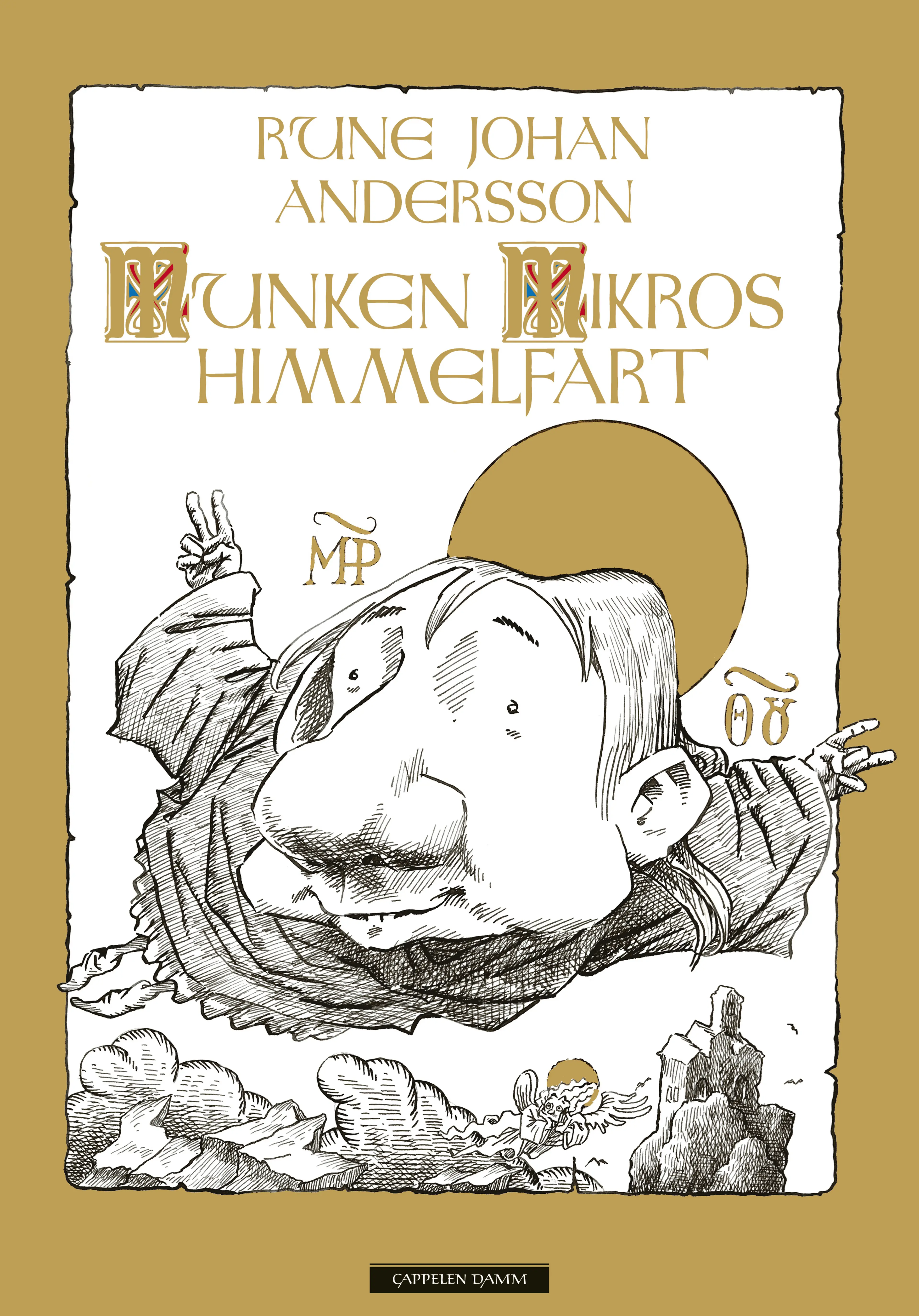 Omslag Munken Mikros himmelfart av Rune Johan Andersson (Innbundet)