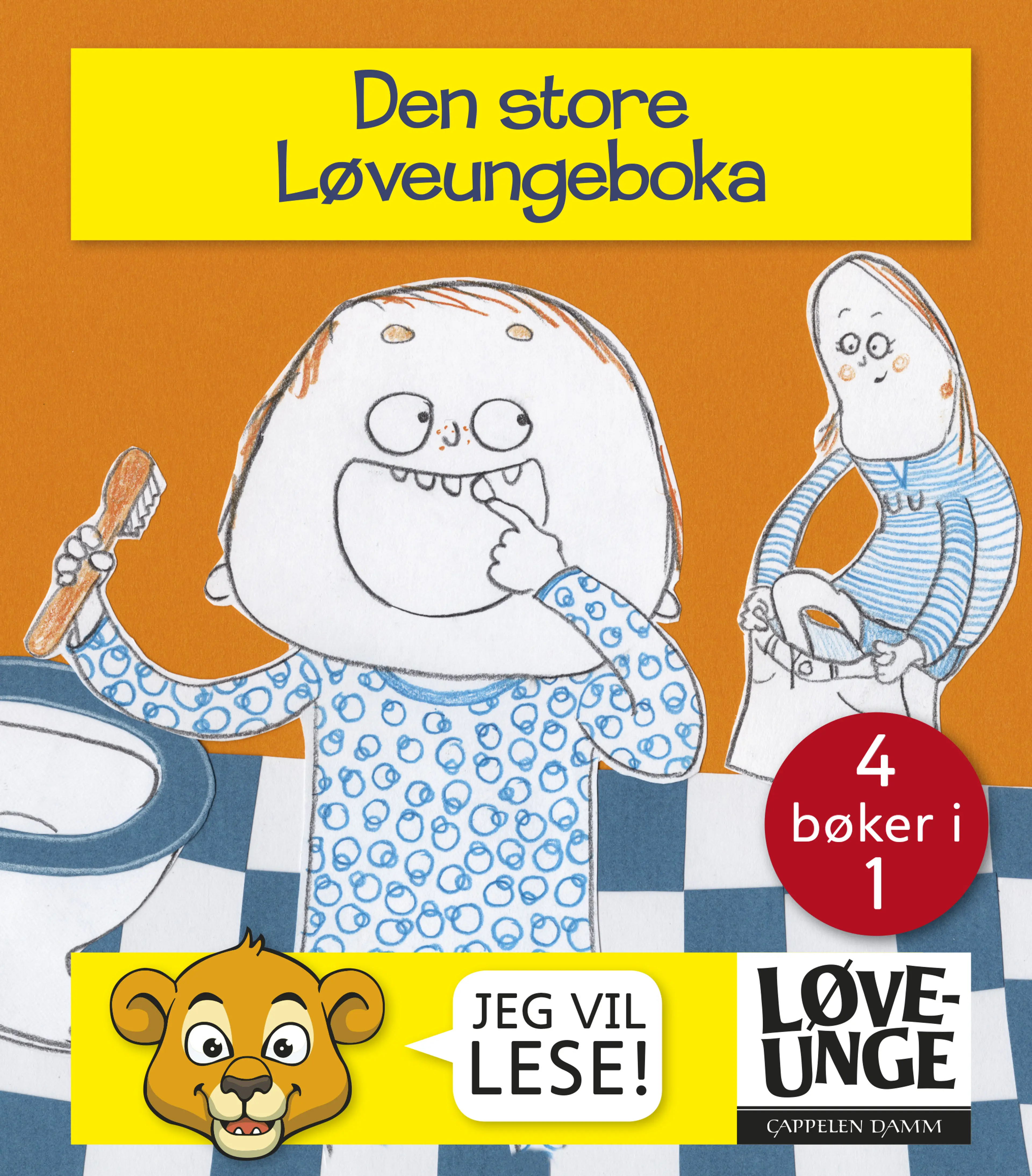 Omslag Den store løveungeboka av Nhu Diep, Siri Gjelsvik, Camilla Kuhn og Jan Chr. Næss (Innbundet)