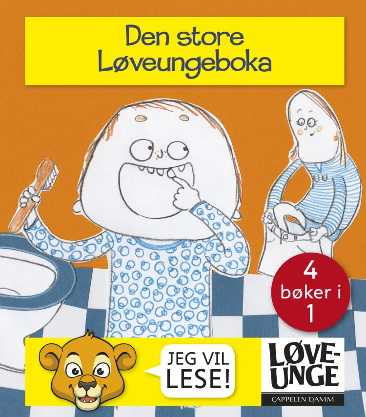 Omslag Den store løveungeboka av Nhu Diep, Siri Gjelsvik, Camilla Kuhn og Jan Chr. Næss (Innbundet)