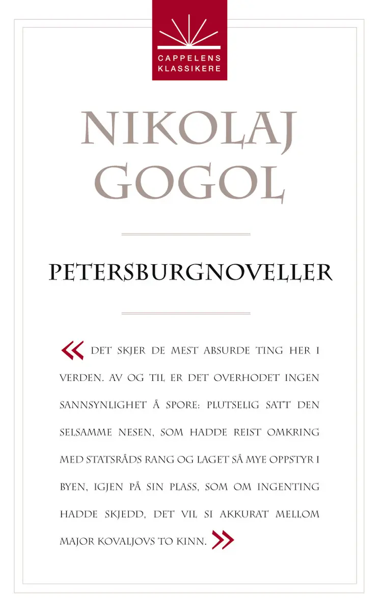 Omslag Petersburgnoveller av Nikolaj Gogol (Heftet)