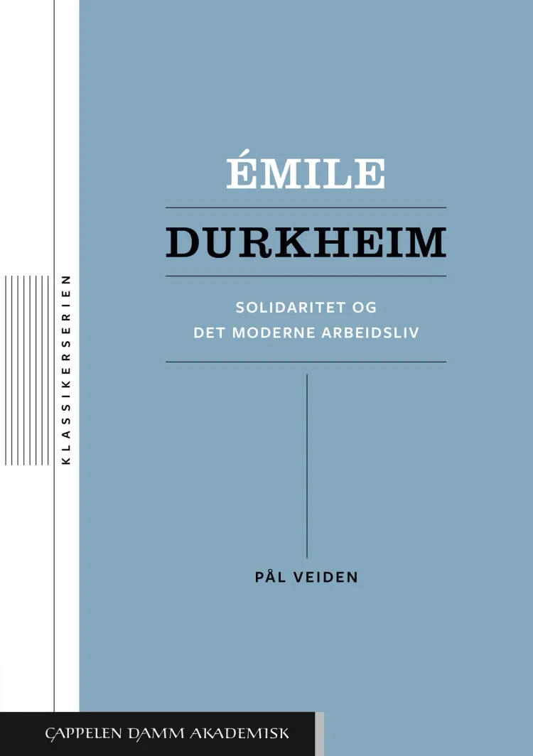 Omslag Émile Durkheim av Pål Veiden (Heftet)