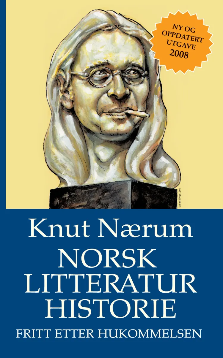 Omslag Norsk litteraturhistorie fritt etter hukommelsen av Knut Nærum (Ebok)