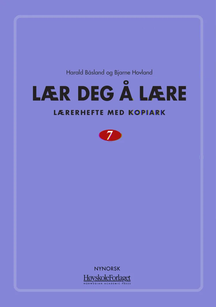 Omslag Lær deg å lære 7 nynorsk av Harald Båsland og Bjarne Hovland (Ukjent)
