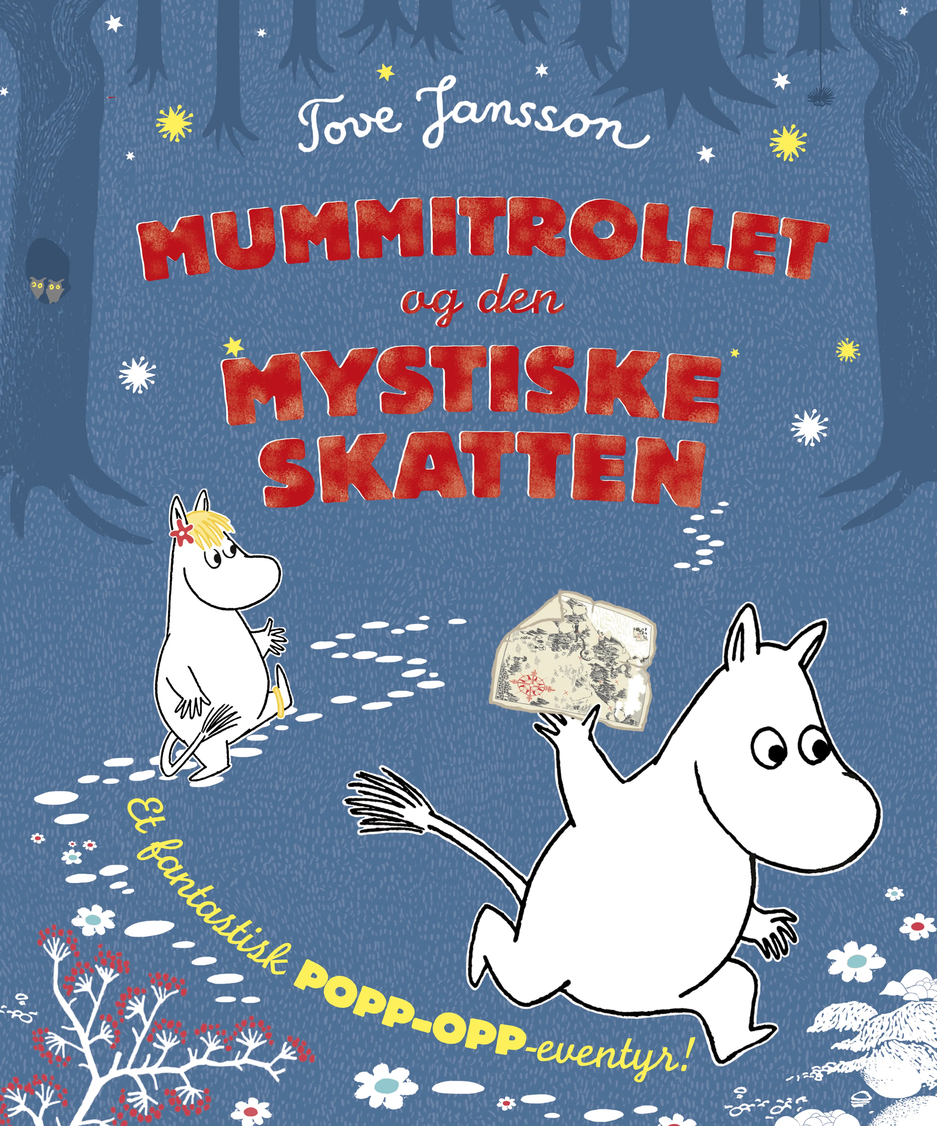 Omslag Mummitrollet og den mystiske skatten av Basert på en originalhistorie av Tove Jansson (Innbundet)
