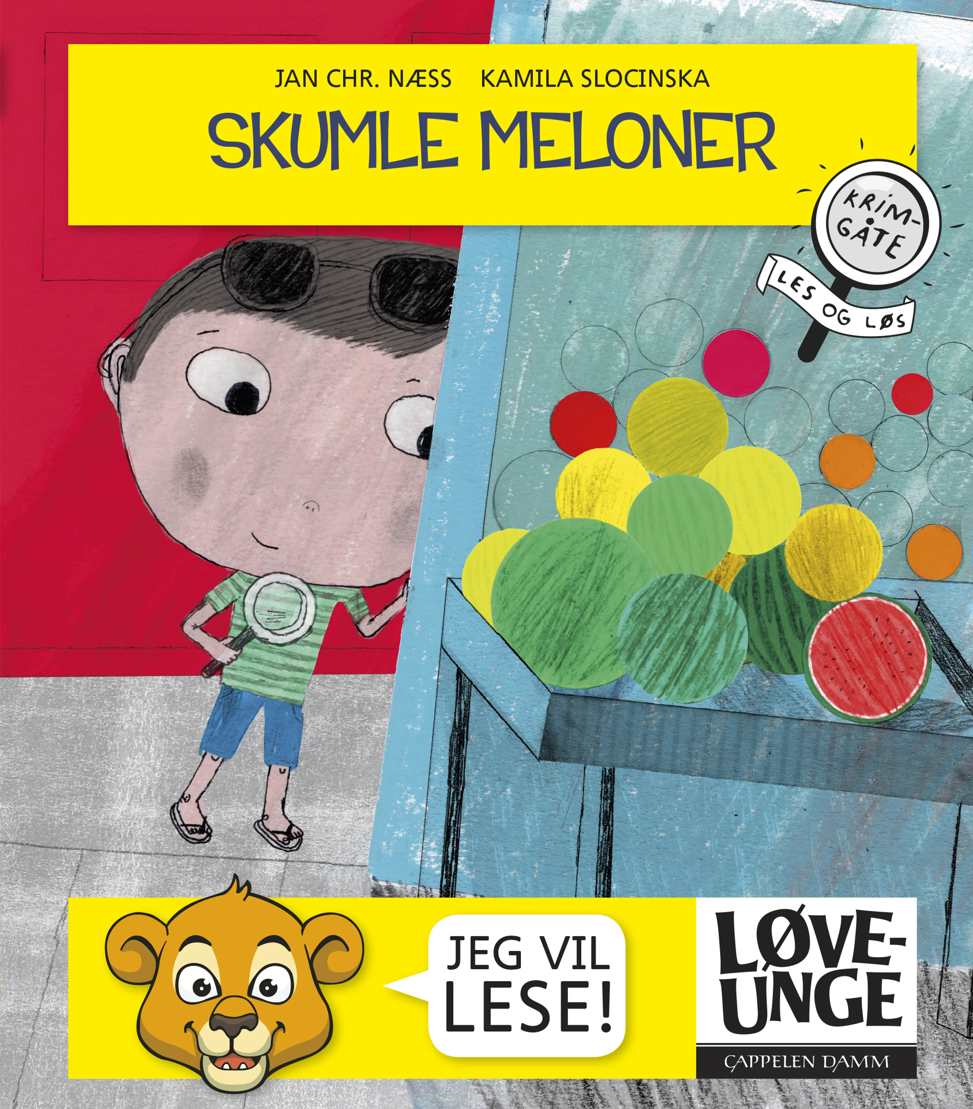 Omslag Løveunge - Skumle meloner av Jan Chr. Næss (Innbundet)