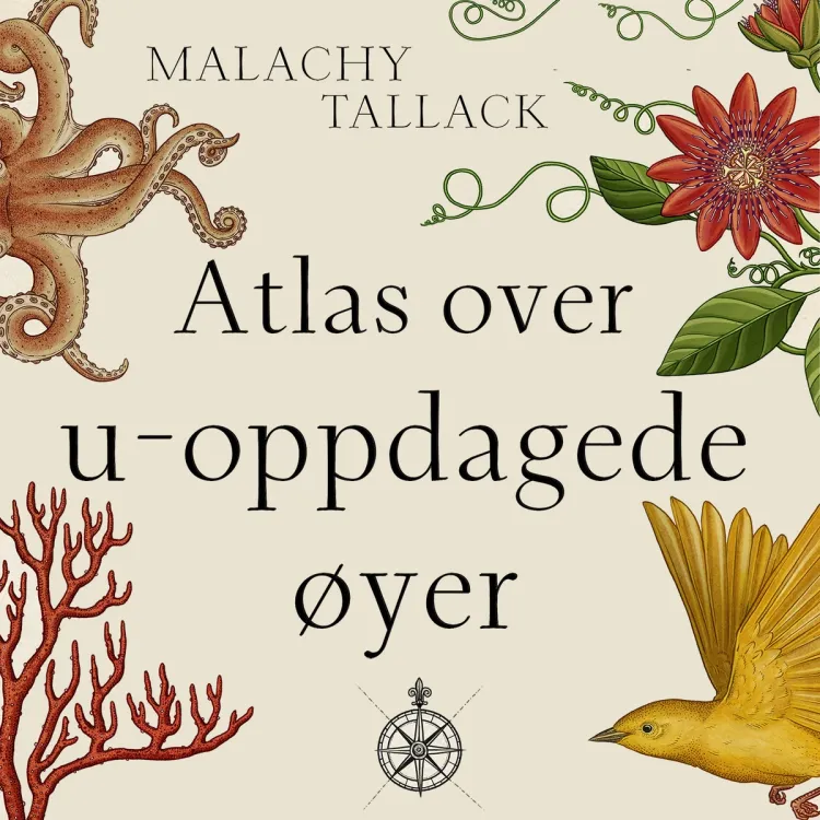 Omslag Atlas over u-oppdagede øyer - Et hav av myter og mysterier, fantasier og bedrag av Malachy Tallack (Lydbok)