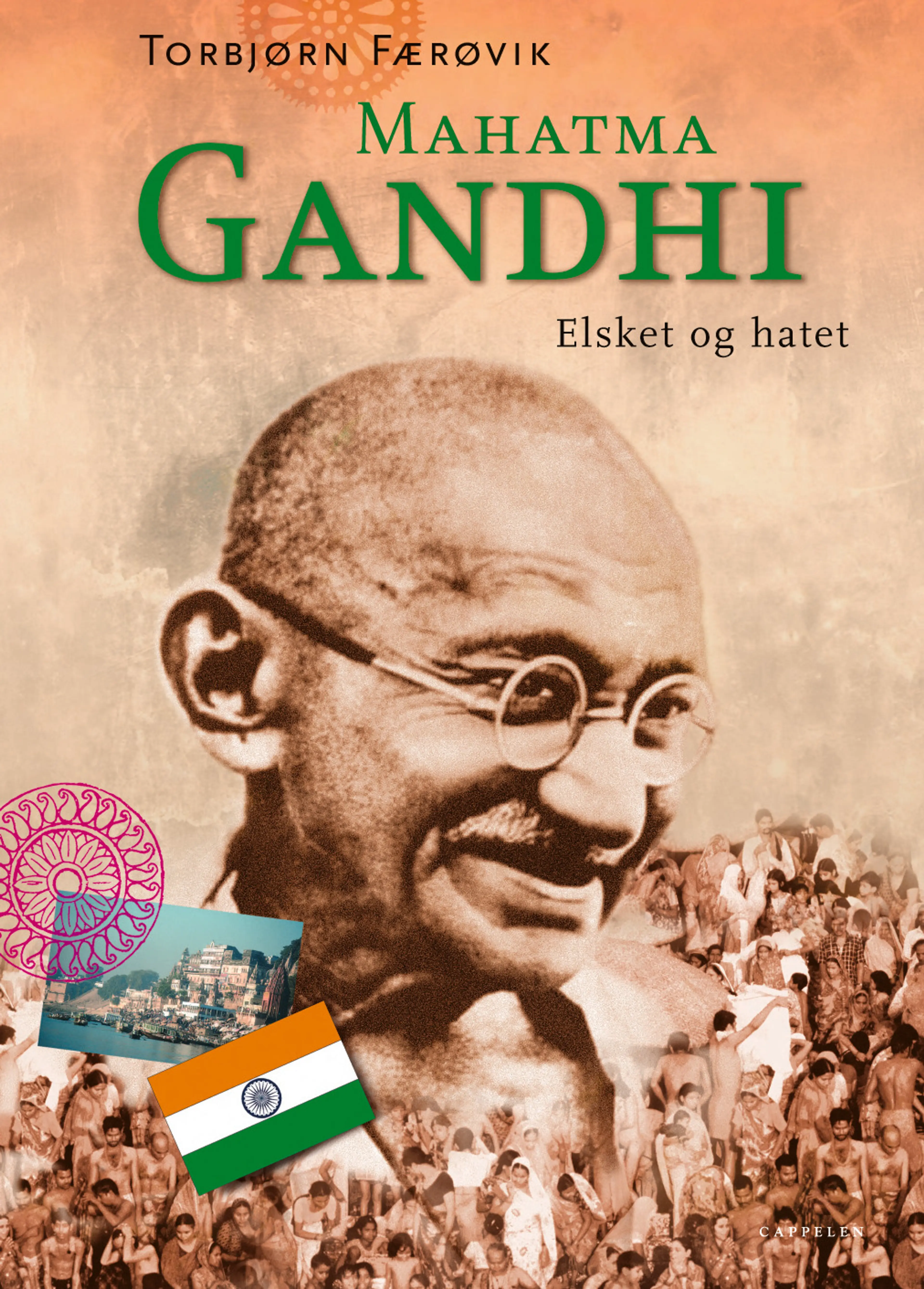 Omslag Mahatma Gandhi av Torbjørn Færøvik (Innbundet)