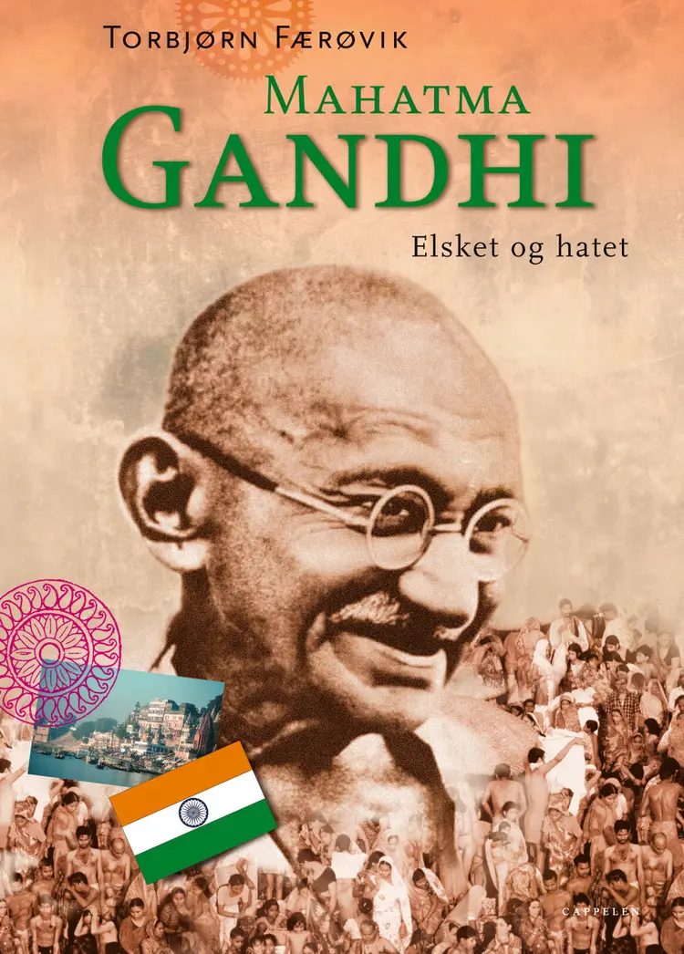 Omslag Mahatma Gandhi av Torbjørn Færøvik (Innbundet)
