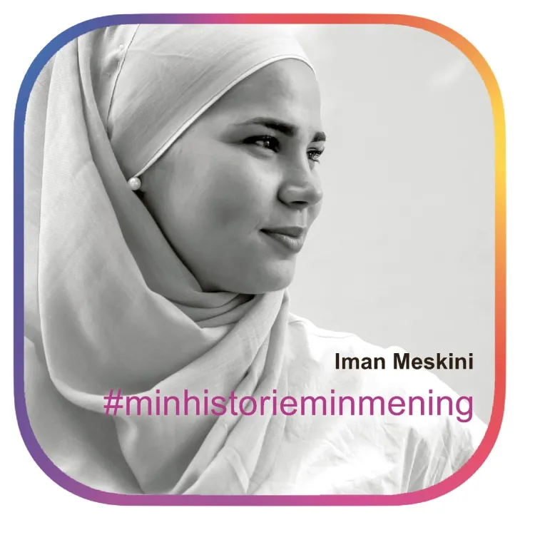Omslag #minhistorieminmening av Iman Meskini (Innbundet)